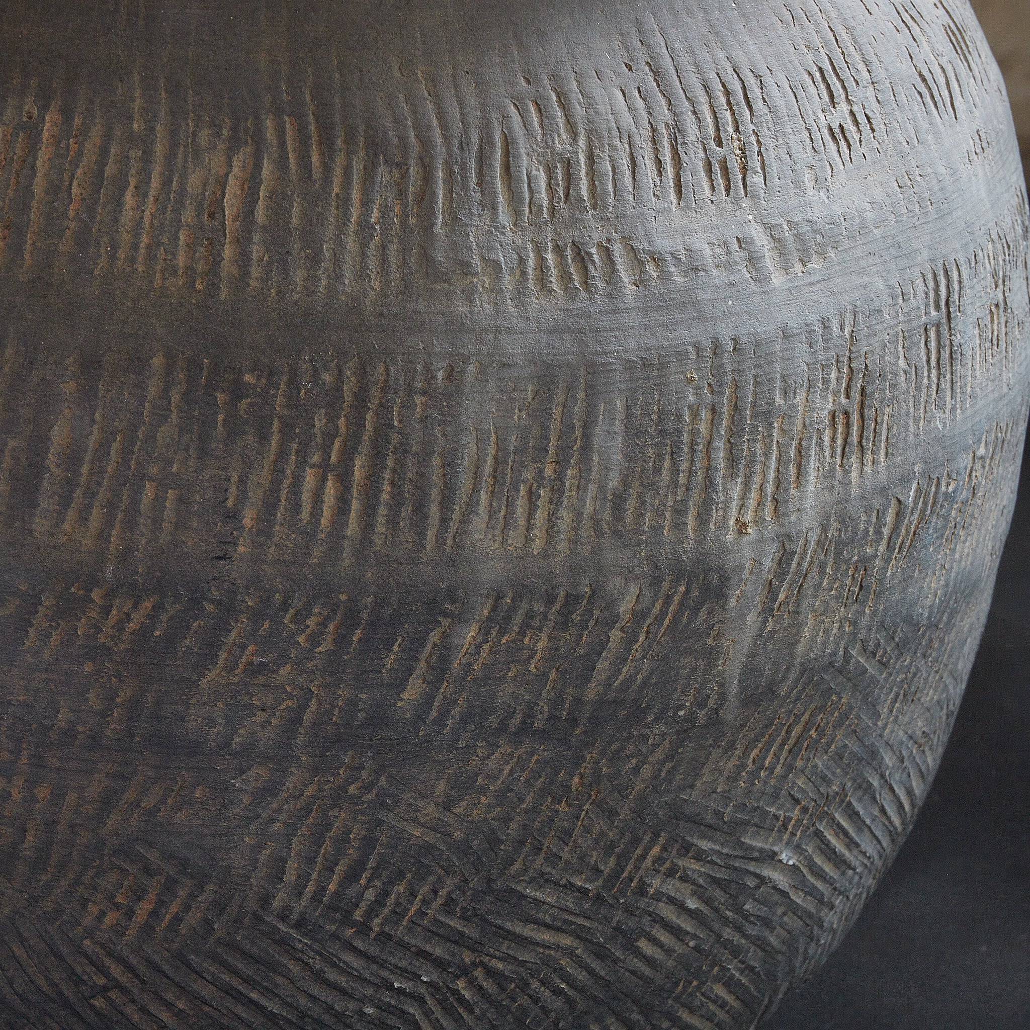 JARRE, Suzu, avec décor imprimé, Période Kamakura（1185–1333 apr. J.-C.）