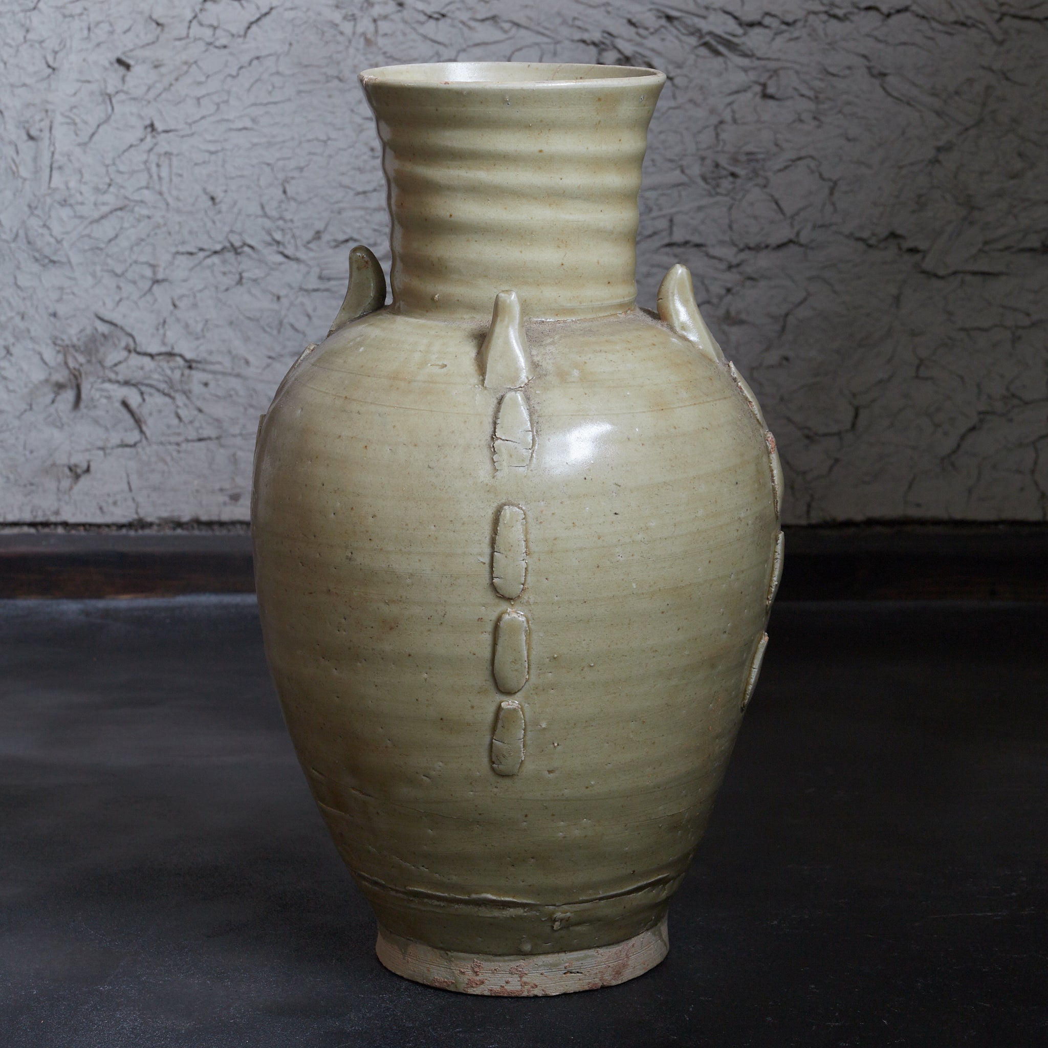 宋代 磁州窯 青磁貼付文瓶（960–1279CE） | 入蘆花（ロカニイル）