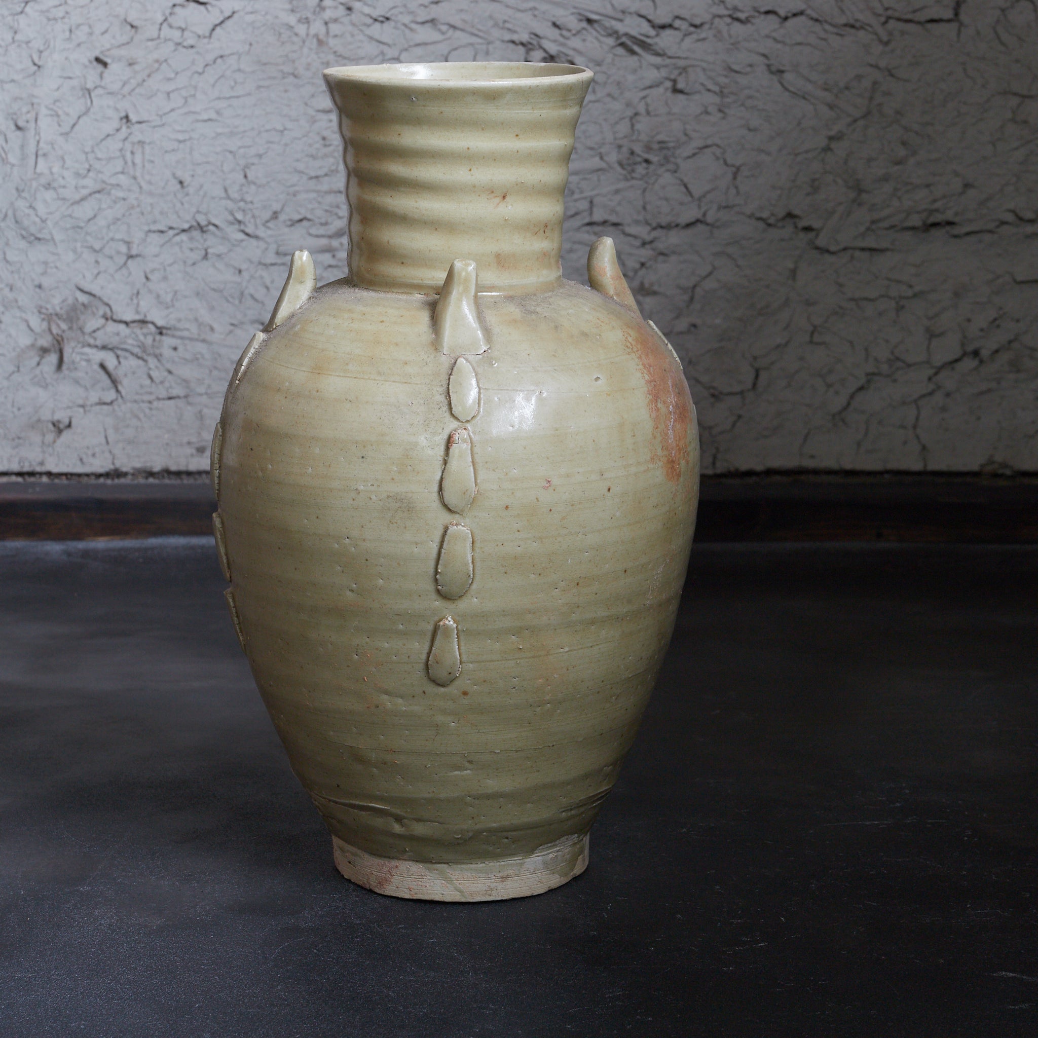 宋代 磁州窯 青磁貼付文瓶（960–1279CE） | 入蘆花（ロカニイル）