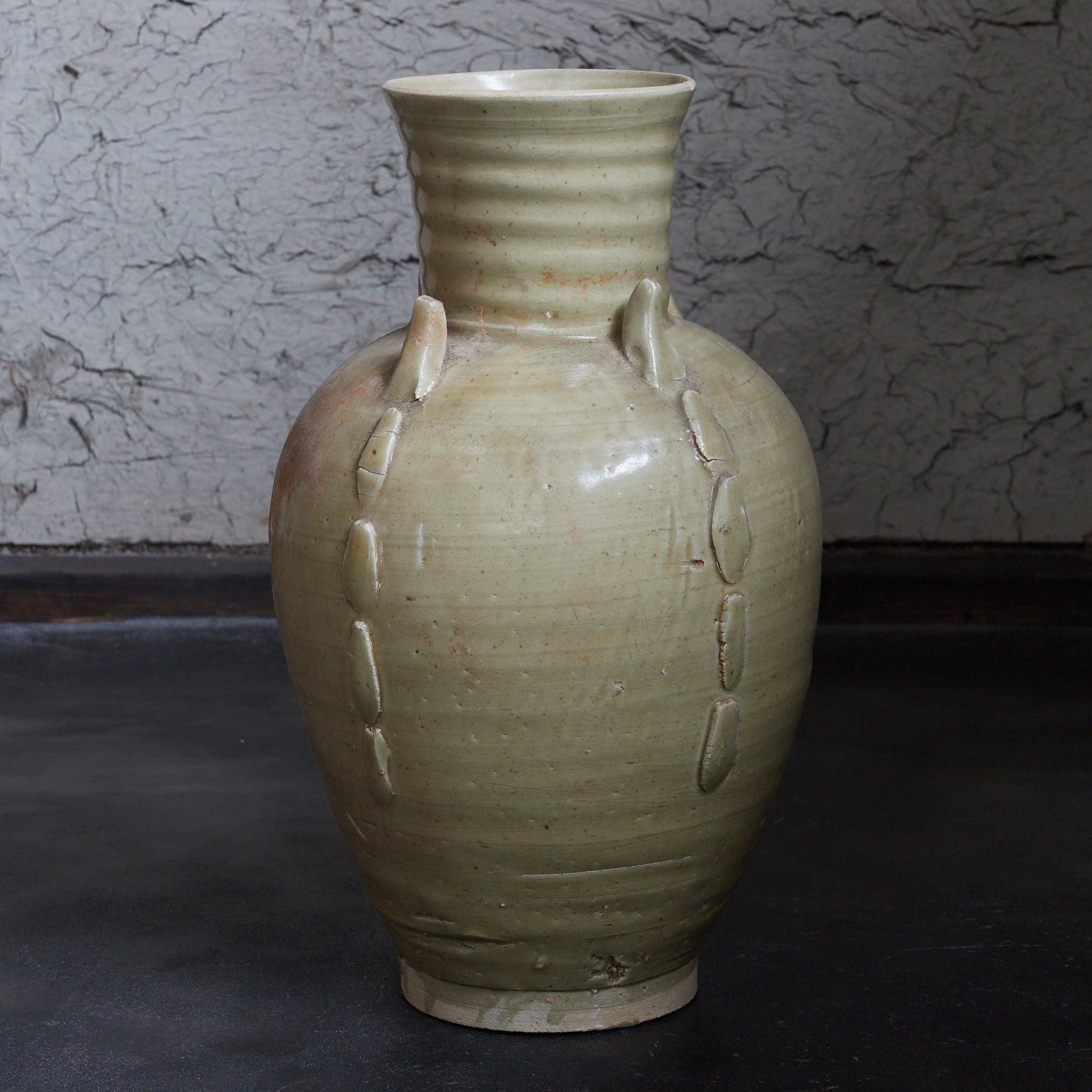 宋代 磁州窯 青磁貼付文瓶（960–1279CE） | 入蘆花（ロカニイル）