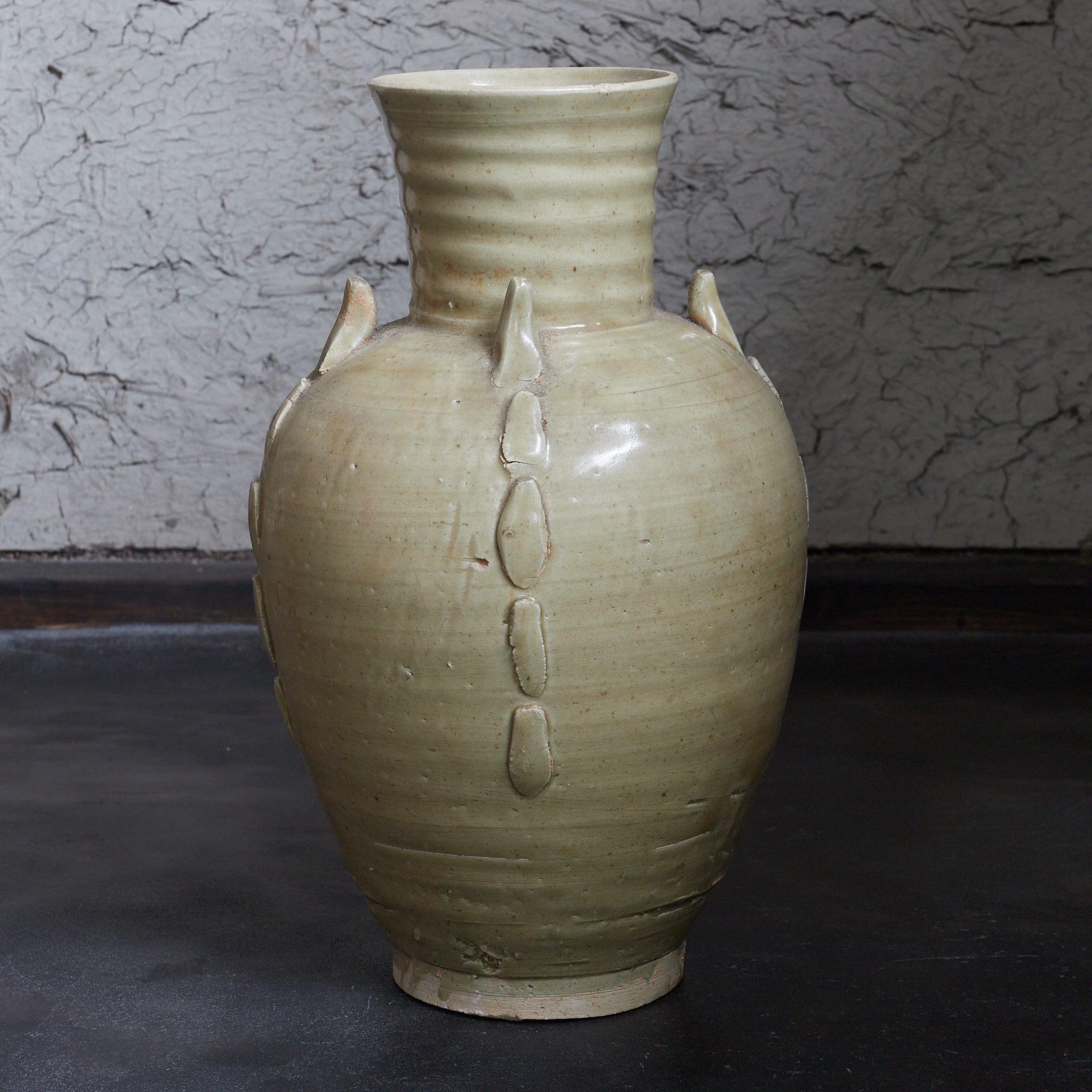 宋代 磁州窯 青磁貼付文瓶（960–1279CE） | 入蘆花（ロカニイル）
