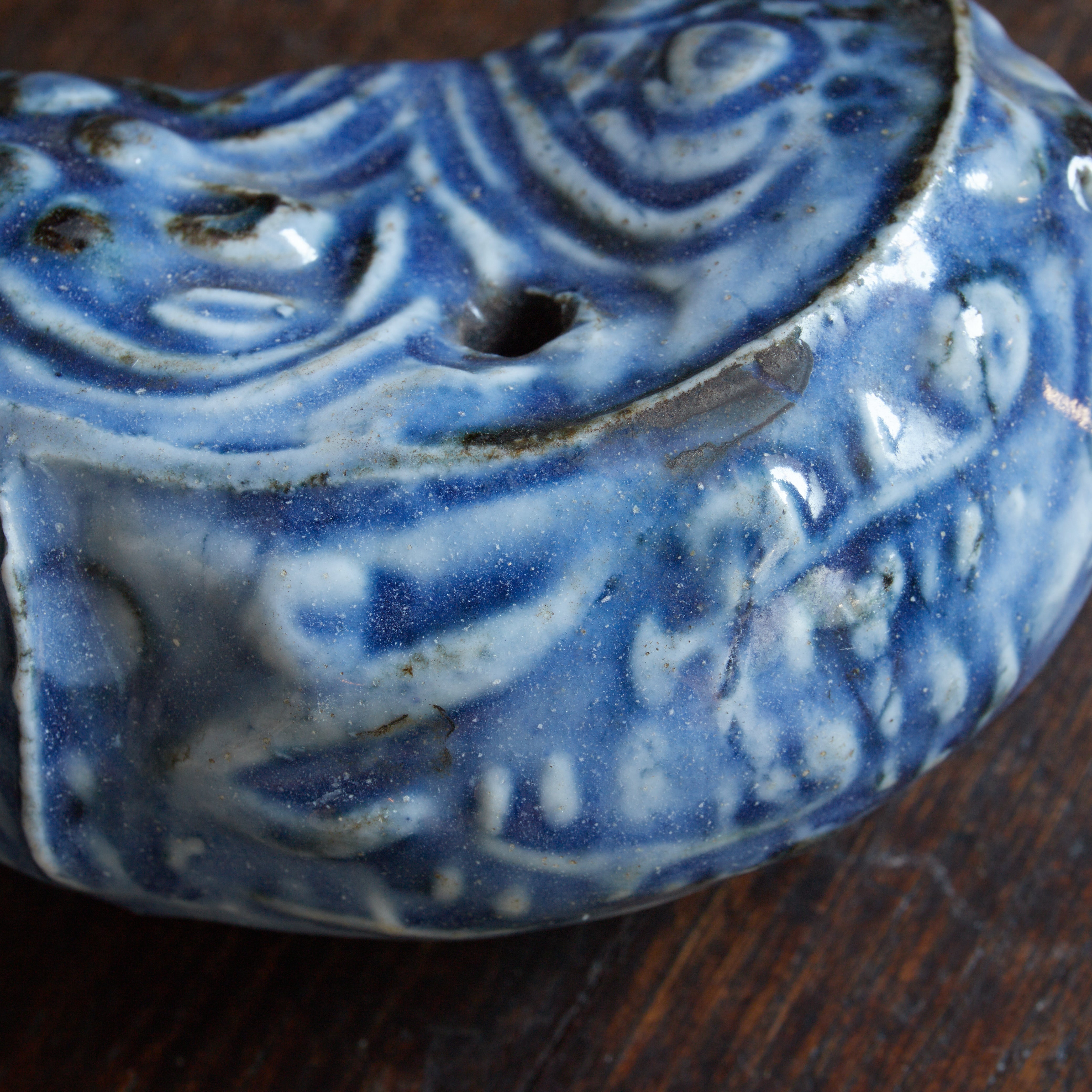 李朝 瑠璃釉獅子形水滴（1392–1897CE） | 入蘆花（ロカニイル）