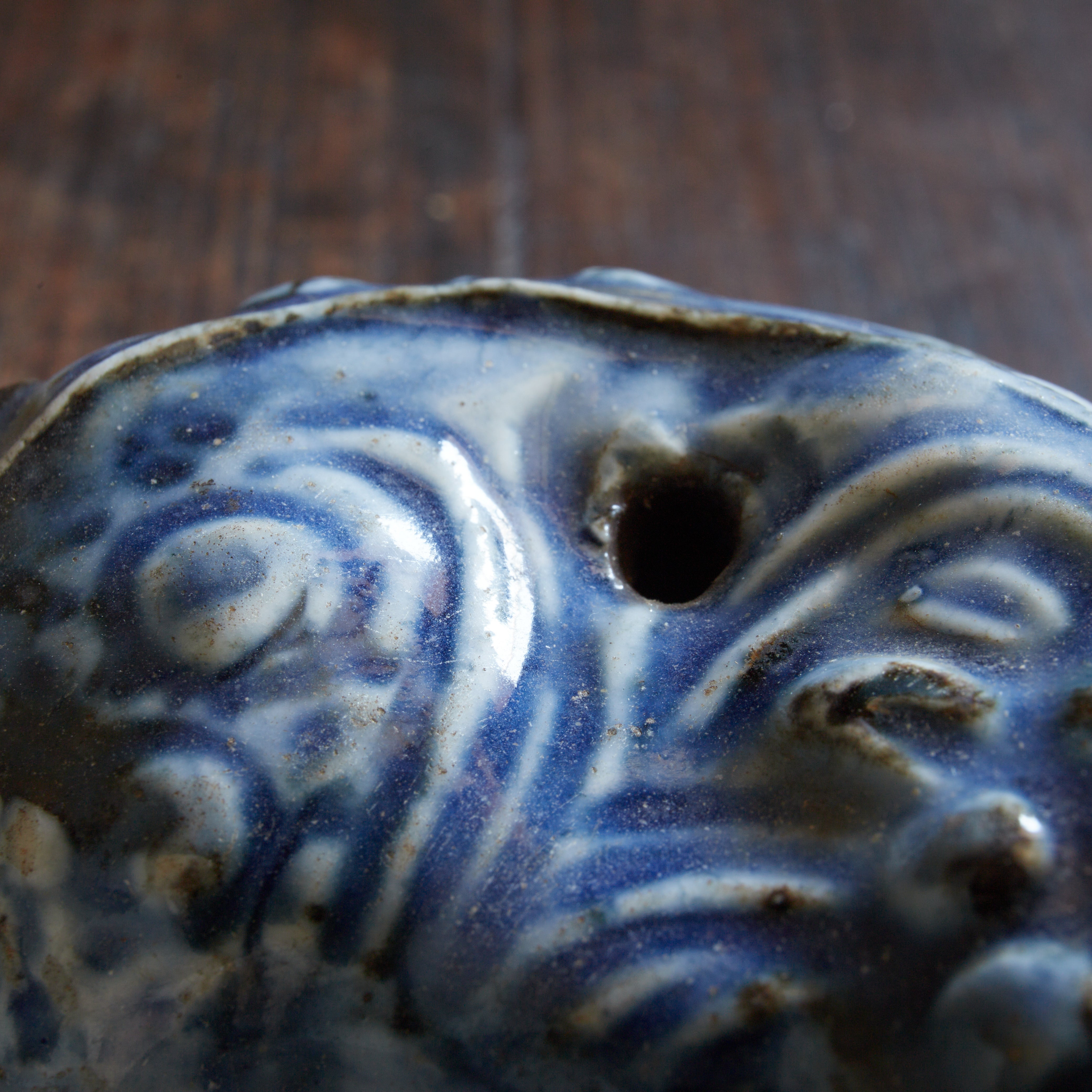 李朝 瑠璃釉獅子形水滴（1392–1897CE） | 入蘆花（ロカニイル）
