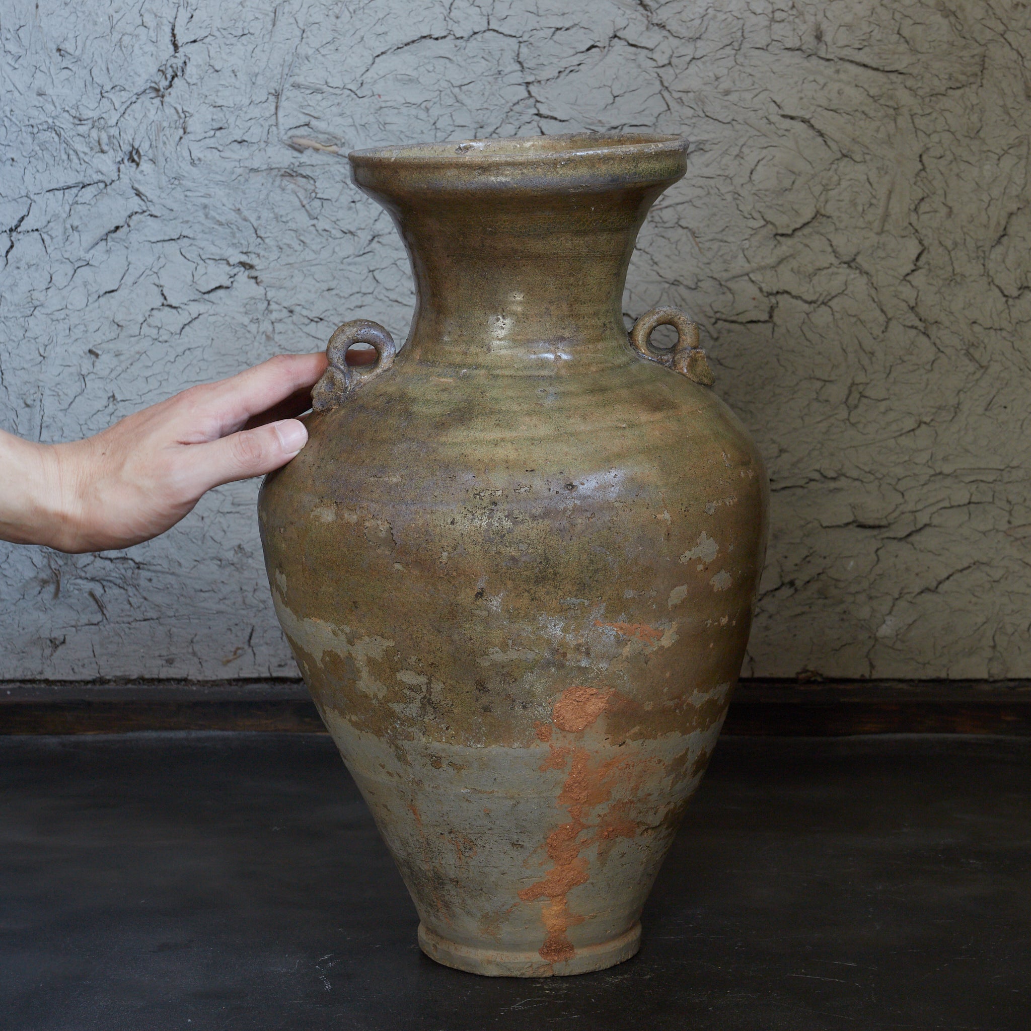 宋代 磁州窯 双耳壺（960–1279CE） | 入蘆花（ロカニイル）