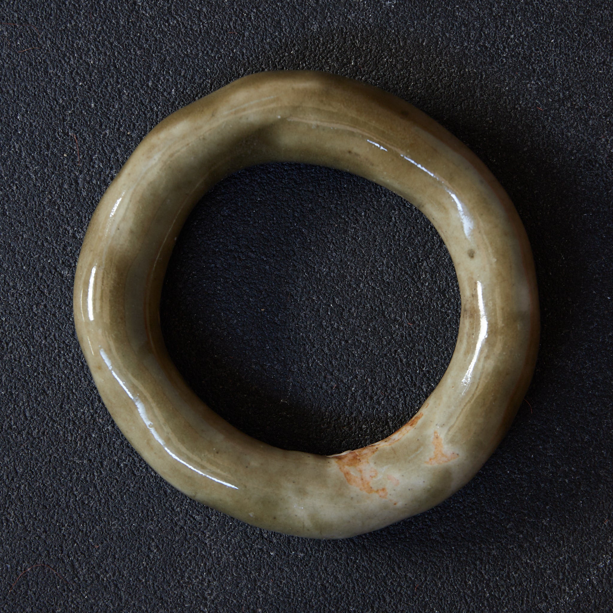 明代 磁州窯 青釉環 一対（1368–1644CE）｜詳細画像5