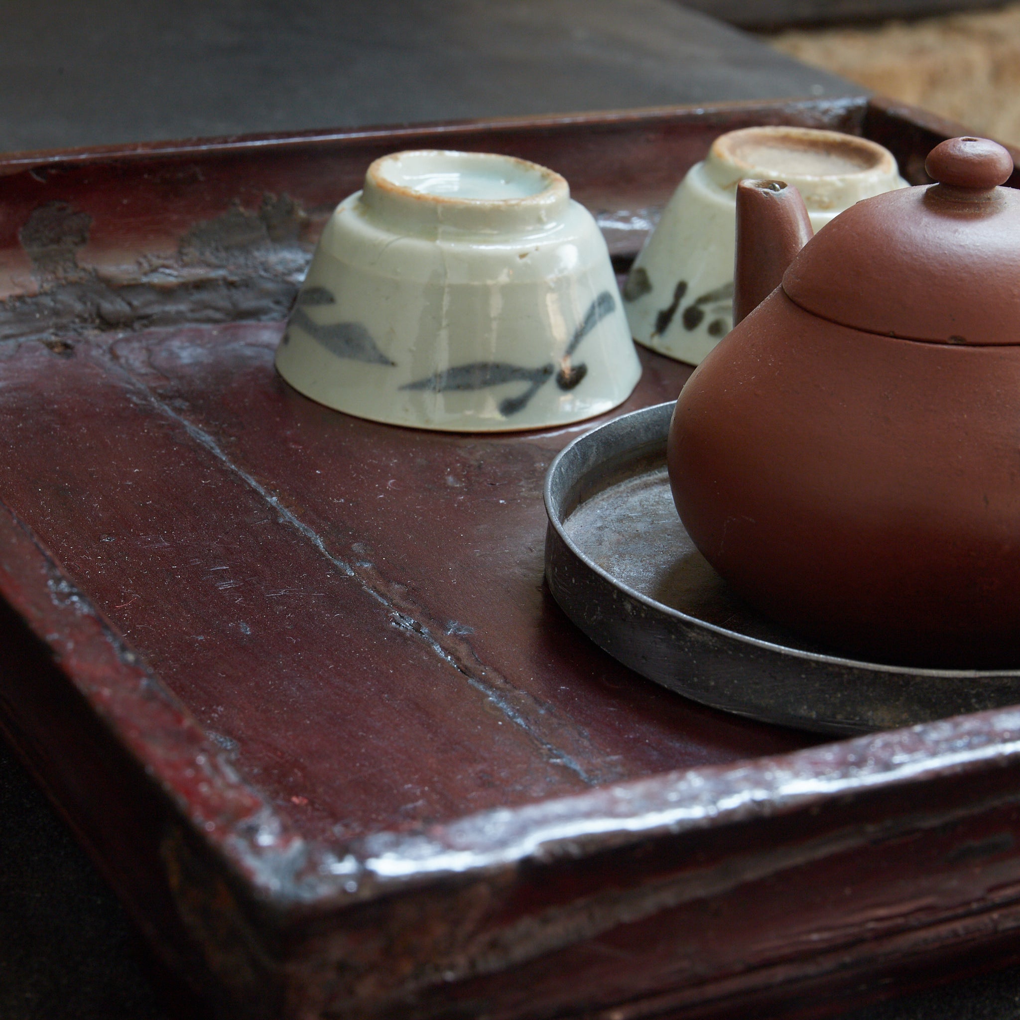 李朝 木地四方煎茶盆（1392–1897CE） – 盆