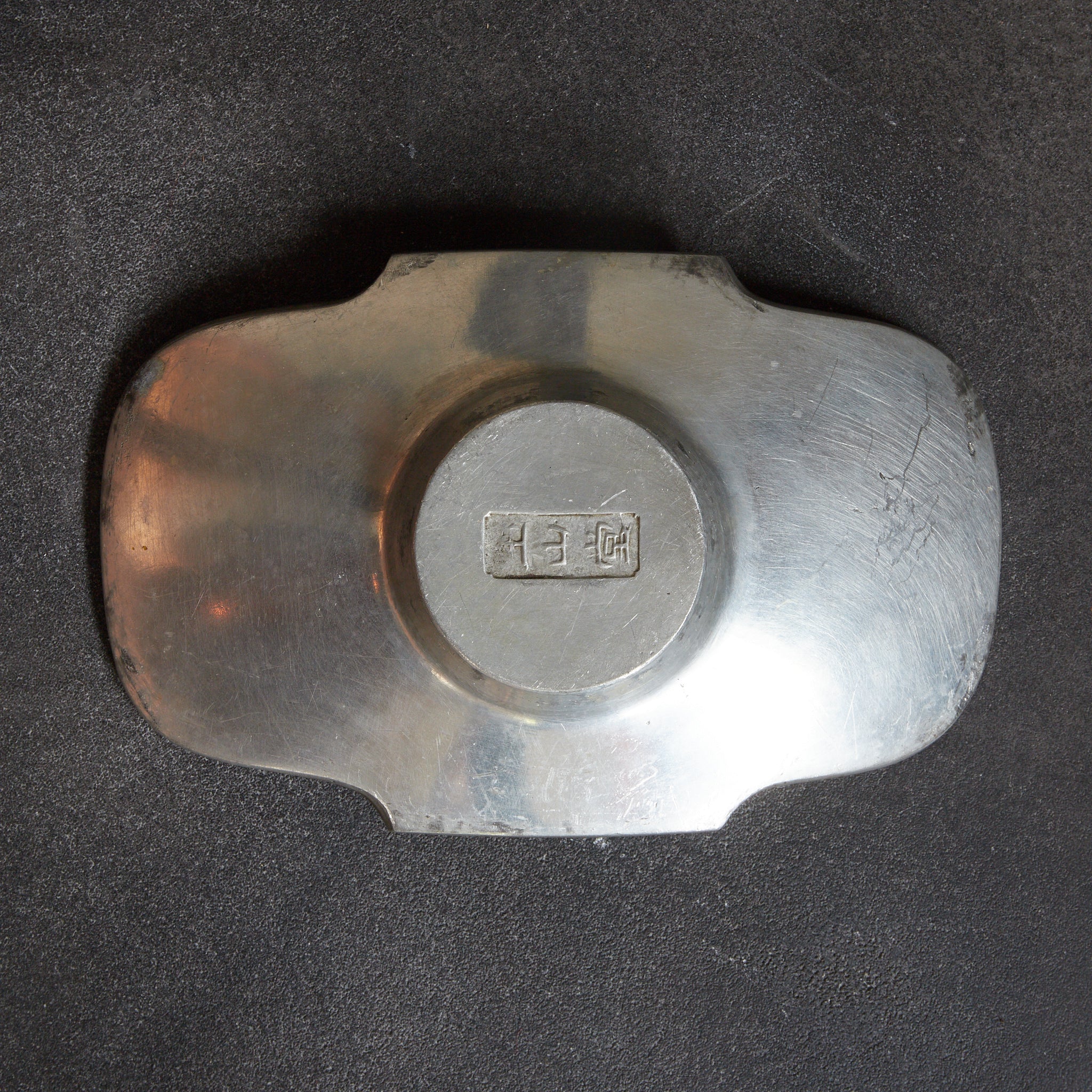 清代 古錫銅覆花弁形茶托 5客揃（1616–1911CE）｜詳細画像5