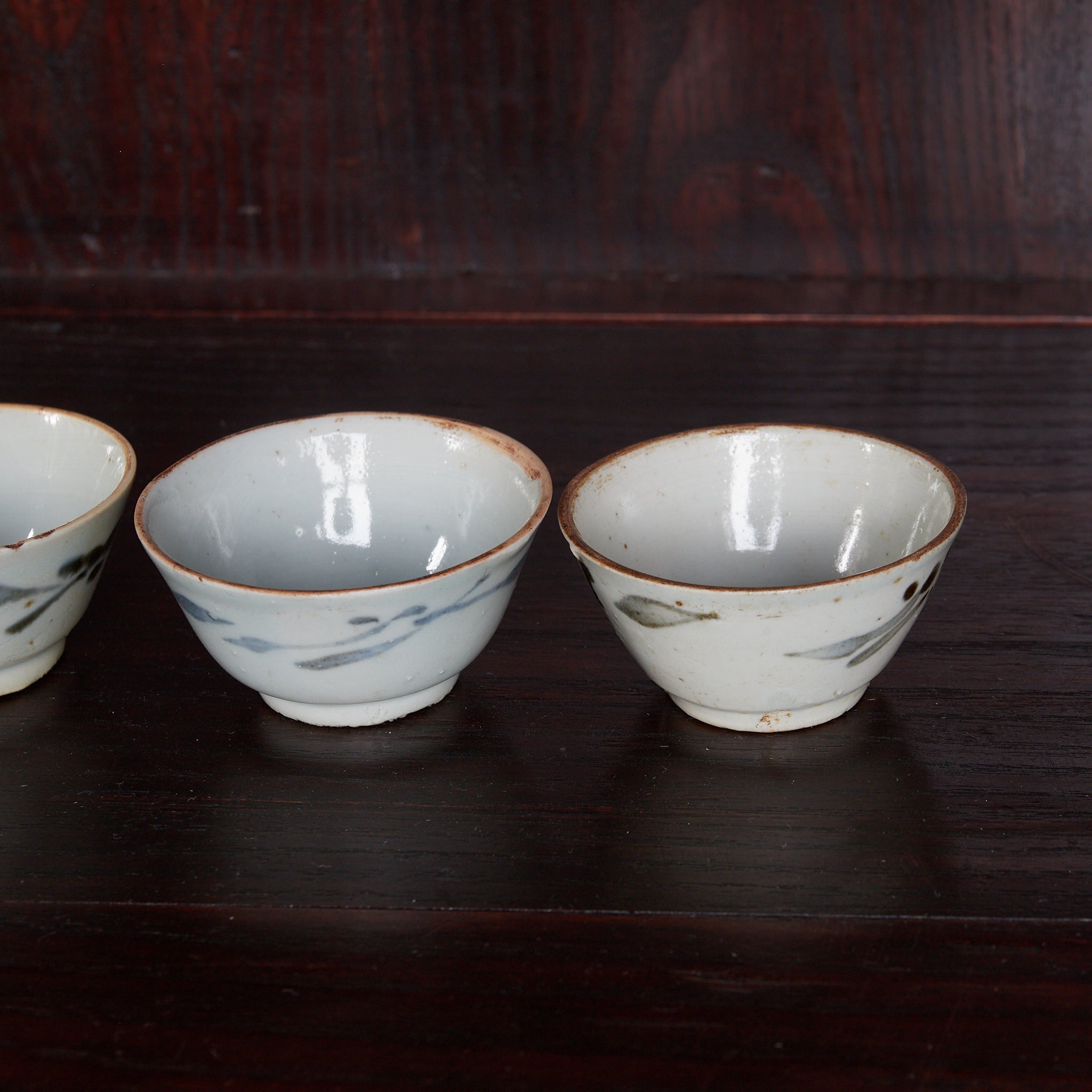 明代 古染付 草文煎茶碗 5客揃（1368–1644CE）｜詳細画像13