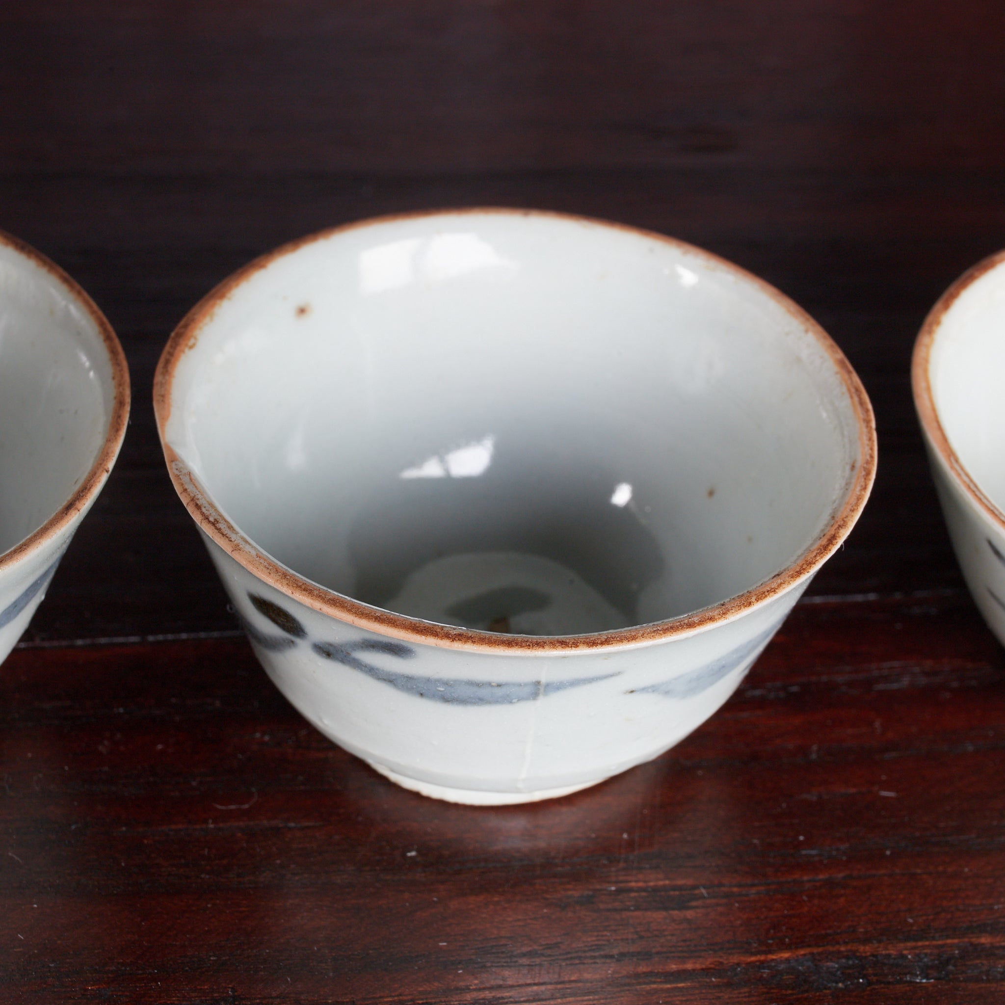 明代 古染付 草文煎茶碗 5客揃（1368–1644CE）｜詳細画像26