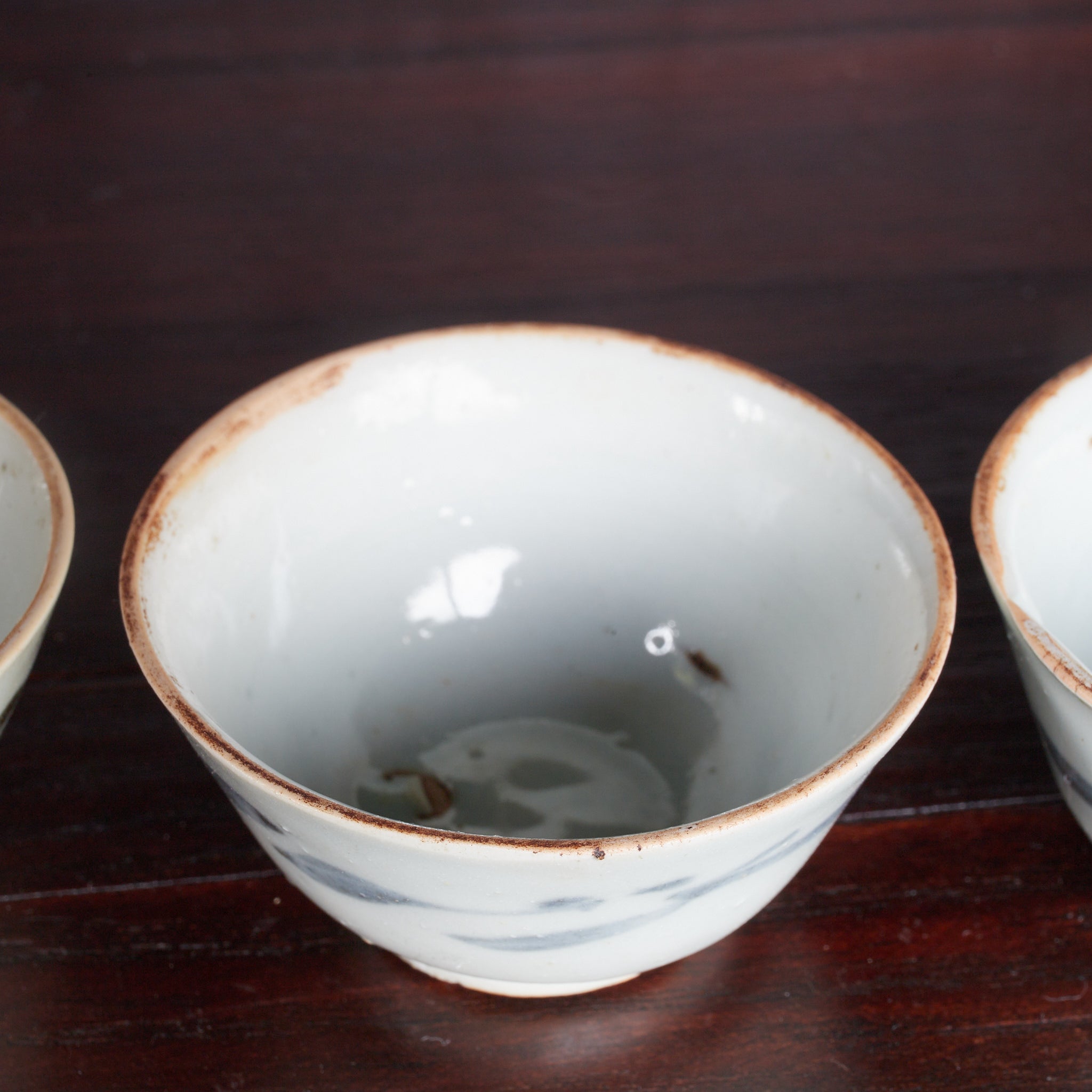 明代 古染付 草文煎茶碗 5客揃（1368–1644CE）｜詳細画像27