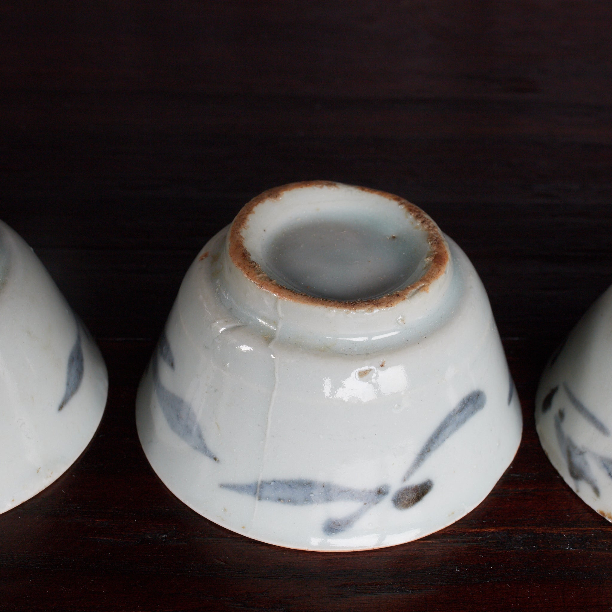 明代 古染付 草文煎茶碗 5客揃（1368–1644CE）｜詳細画像31