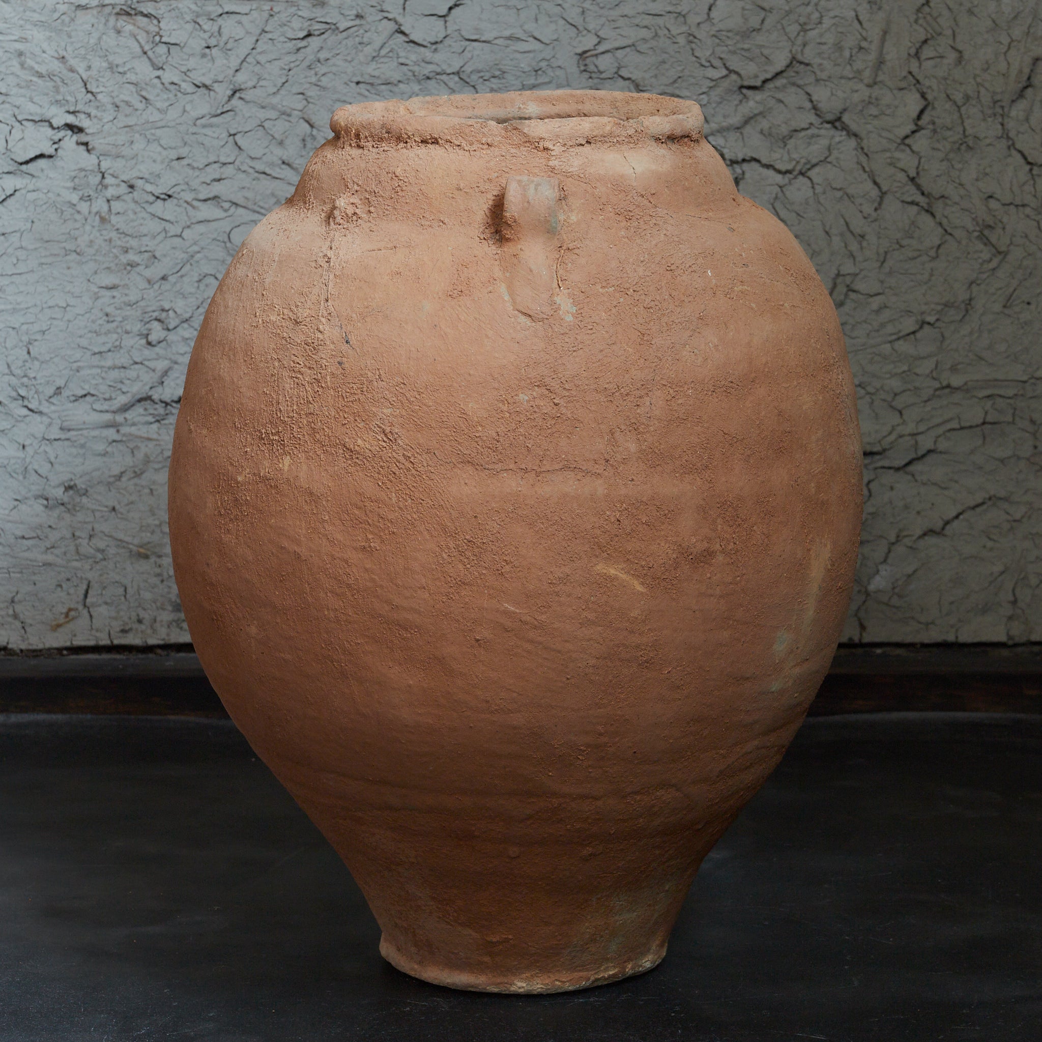 MELON-RIBBED TWO-HANDLED JAR, Green-glazed, Tang–Song Period (618–1279 CE) | Detail image 4