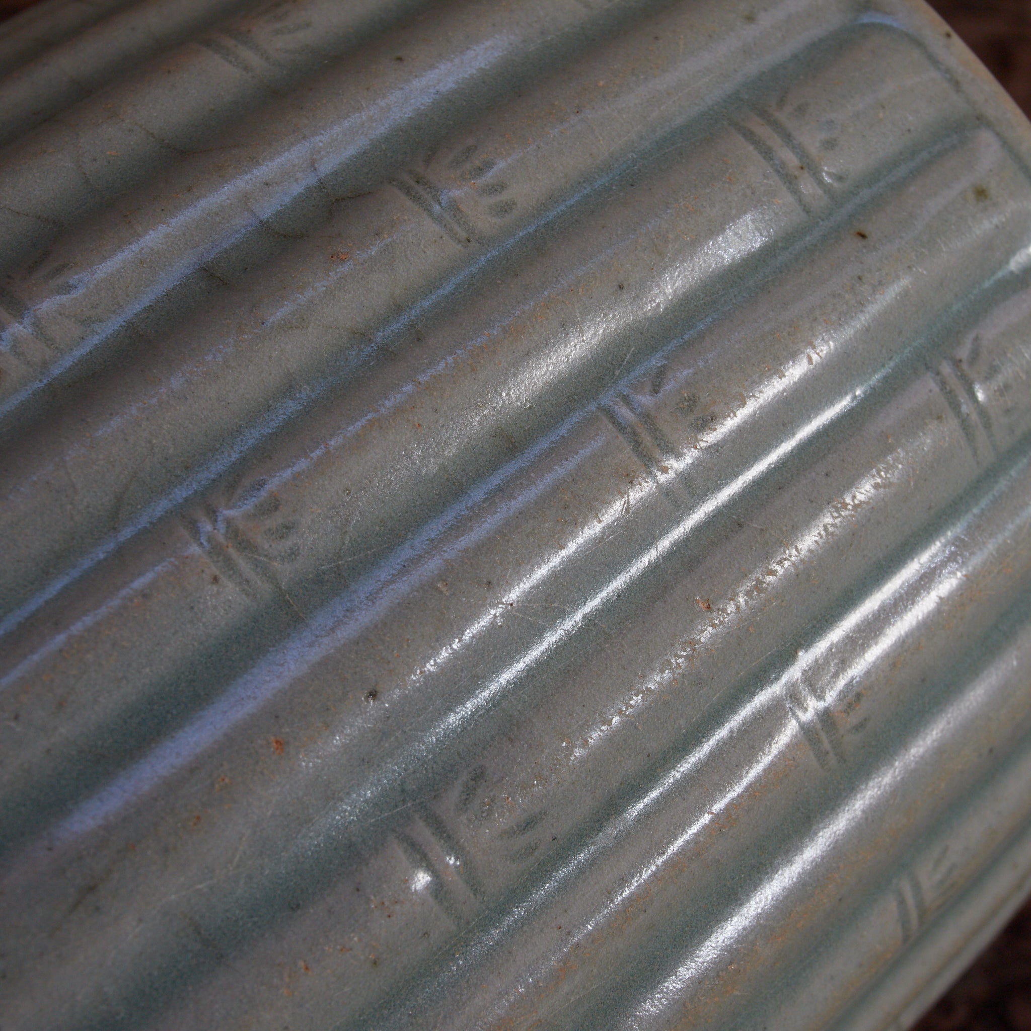 CYLINDRICAL CUP, Celadon with relief-carved bamboo-joint pattern, With wooden box, Goryeo Dynasty (918–1392 CE) | Detail image 36