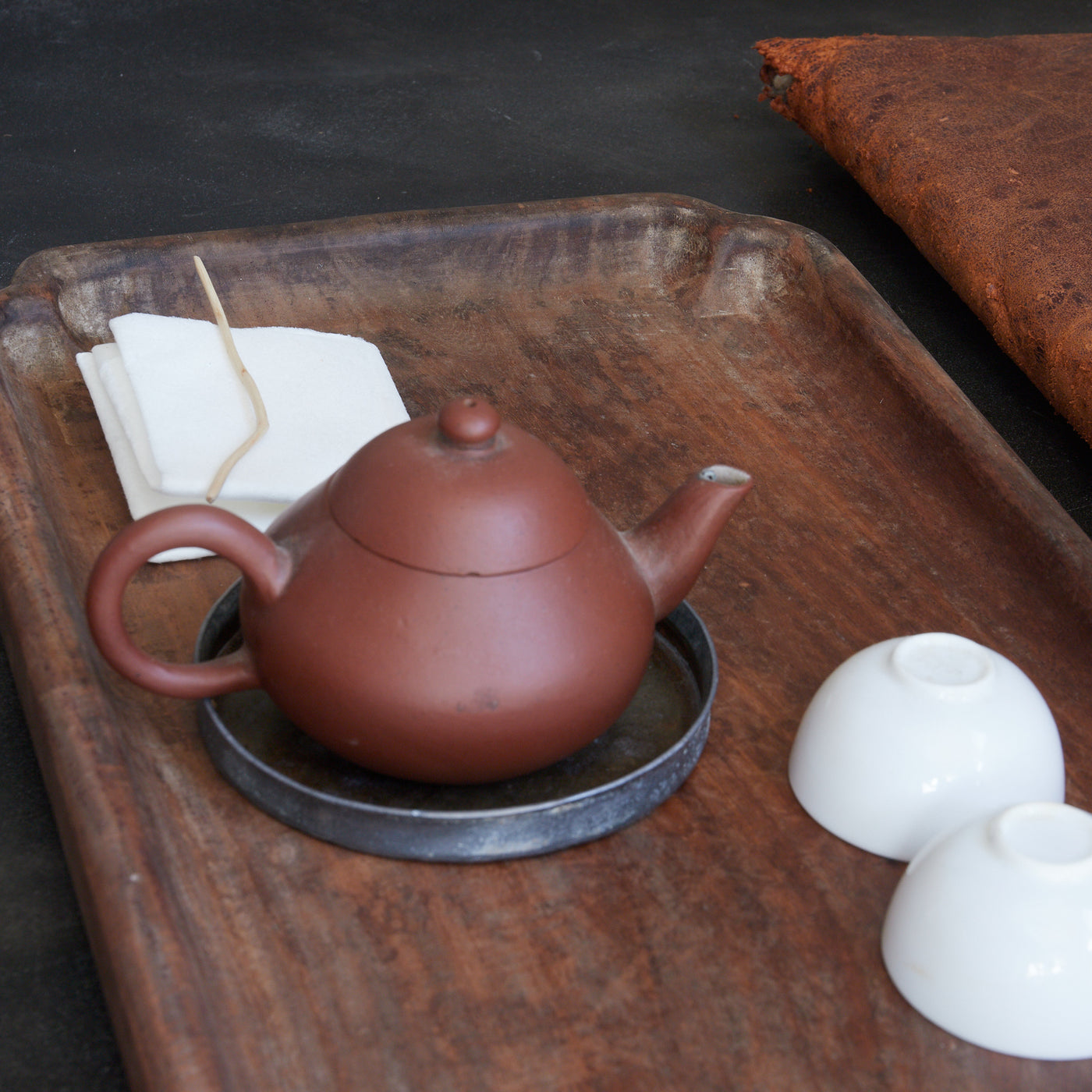 清代 唐木倭角長方煎茶盆（1616–1911CE） – 盆