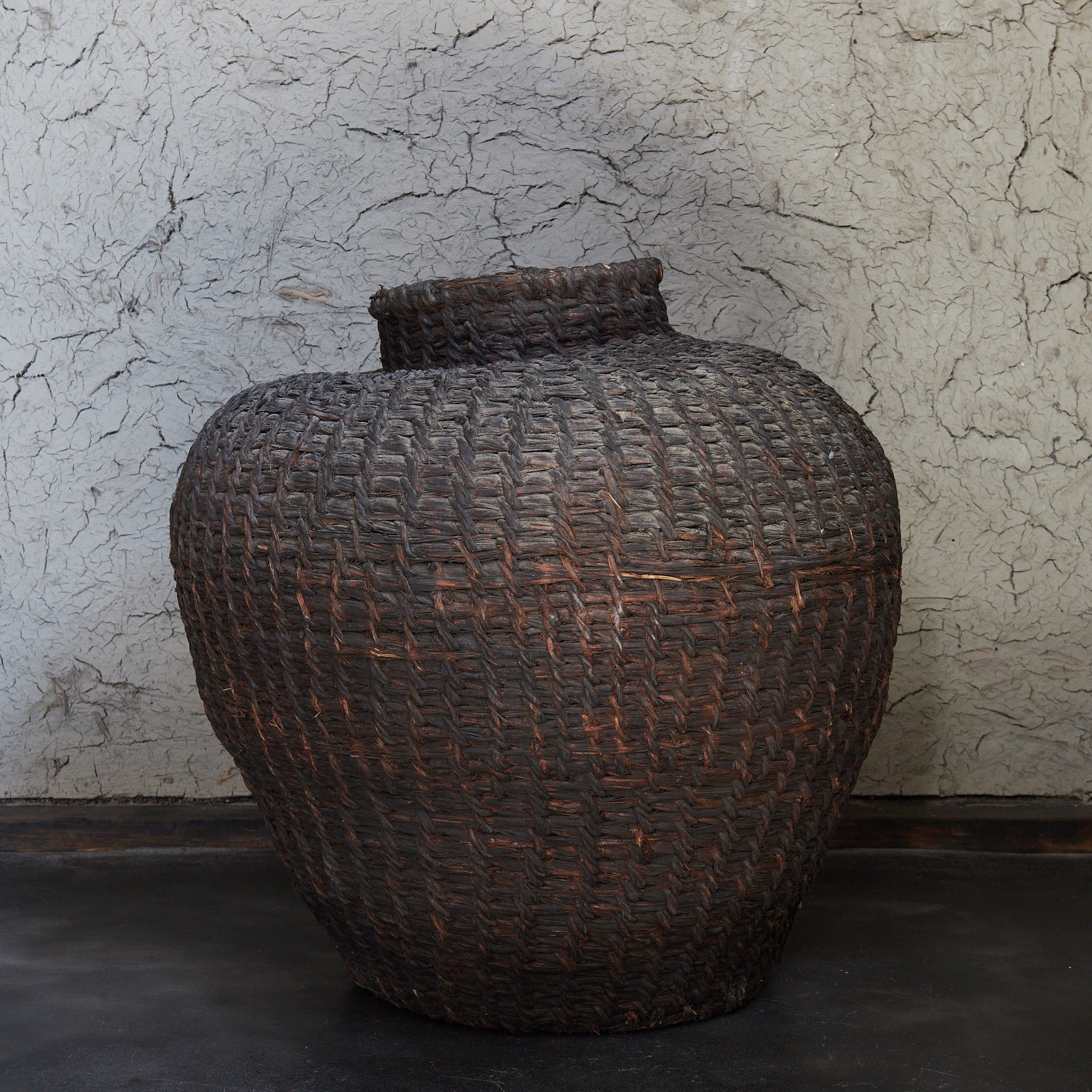 安土桃山–江戸時代 呂宋渡来 藁編大壺（1573–1867CE） | 入蘆花