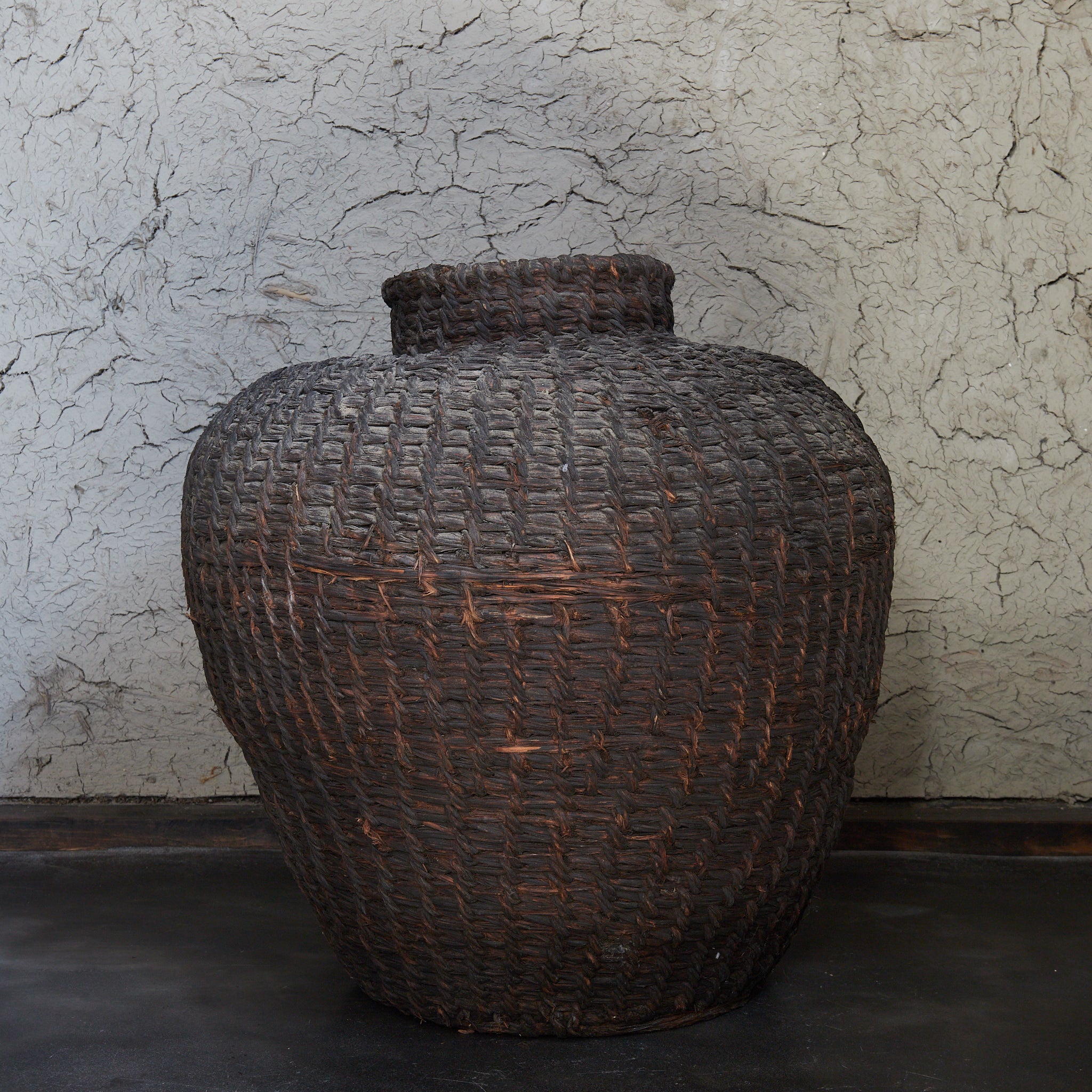 安土桃山–江戸時代 呂宋渡来 藁編大壺（1573–1867CE）｜詳細画像5