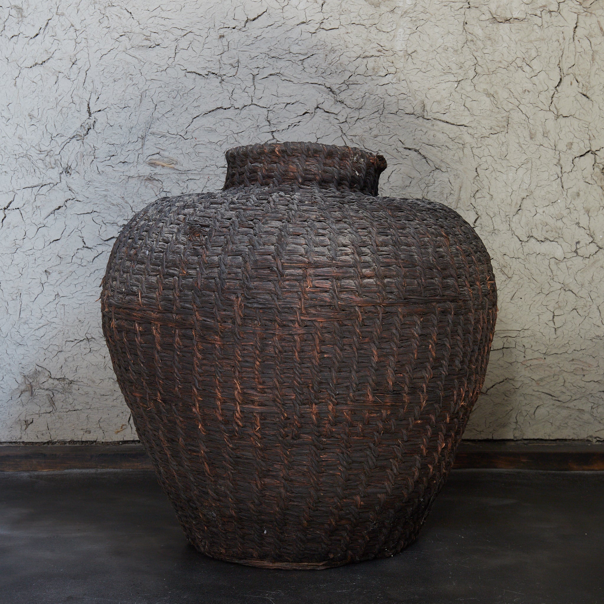 安土桃山–江戸時代 呂宋渡来 藁編大壺（1573–1867CE）｜詳細画像6