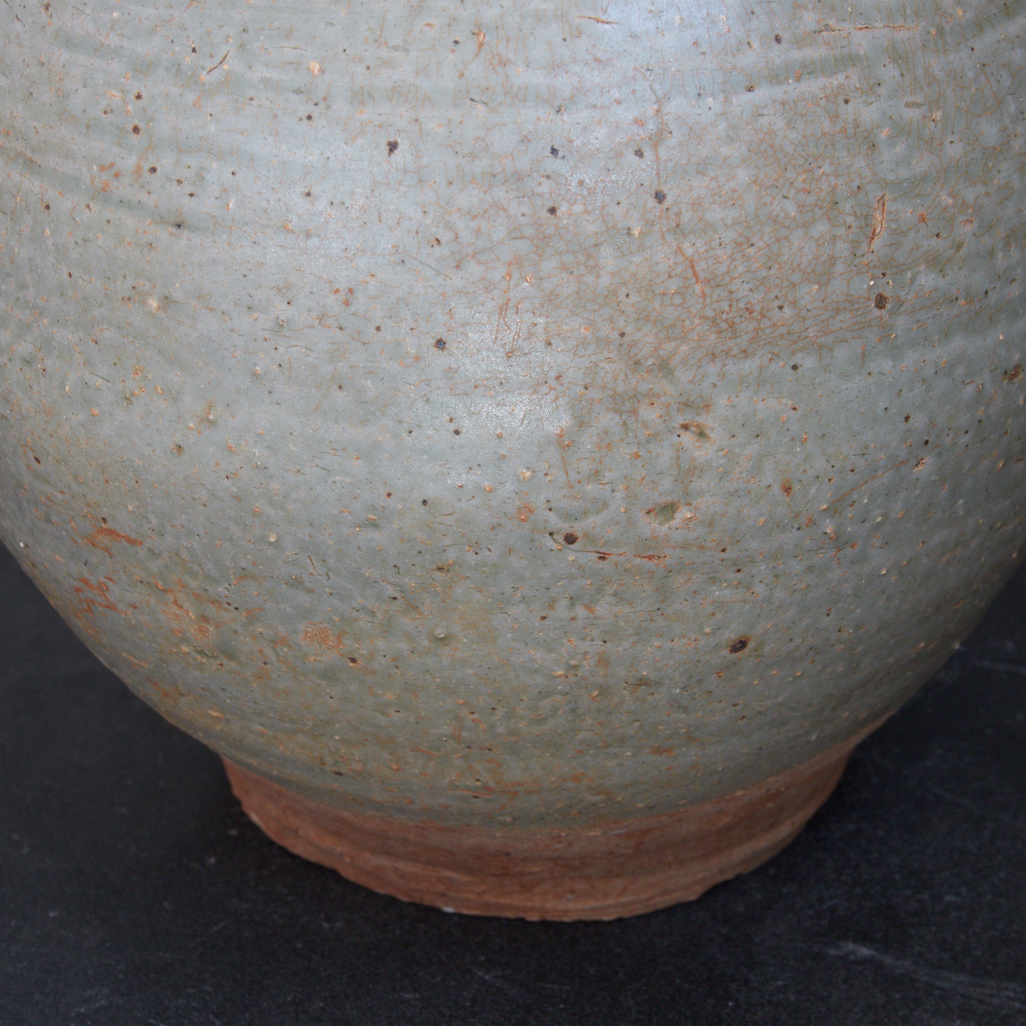 唐代 越州窯 青磁双耳盤口大瓶（618–907CE）｜詳細画像15