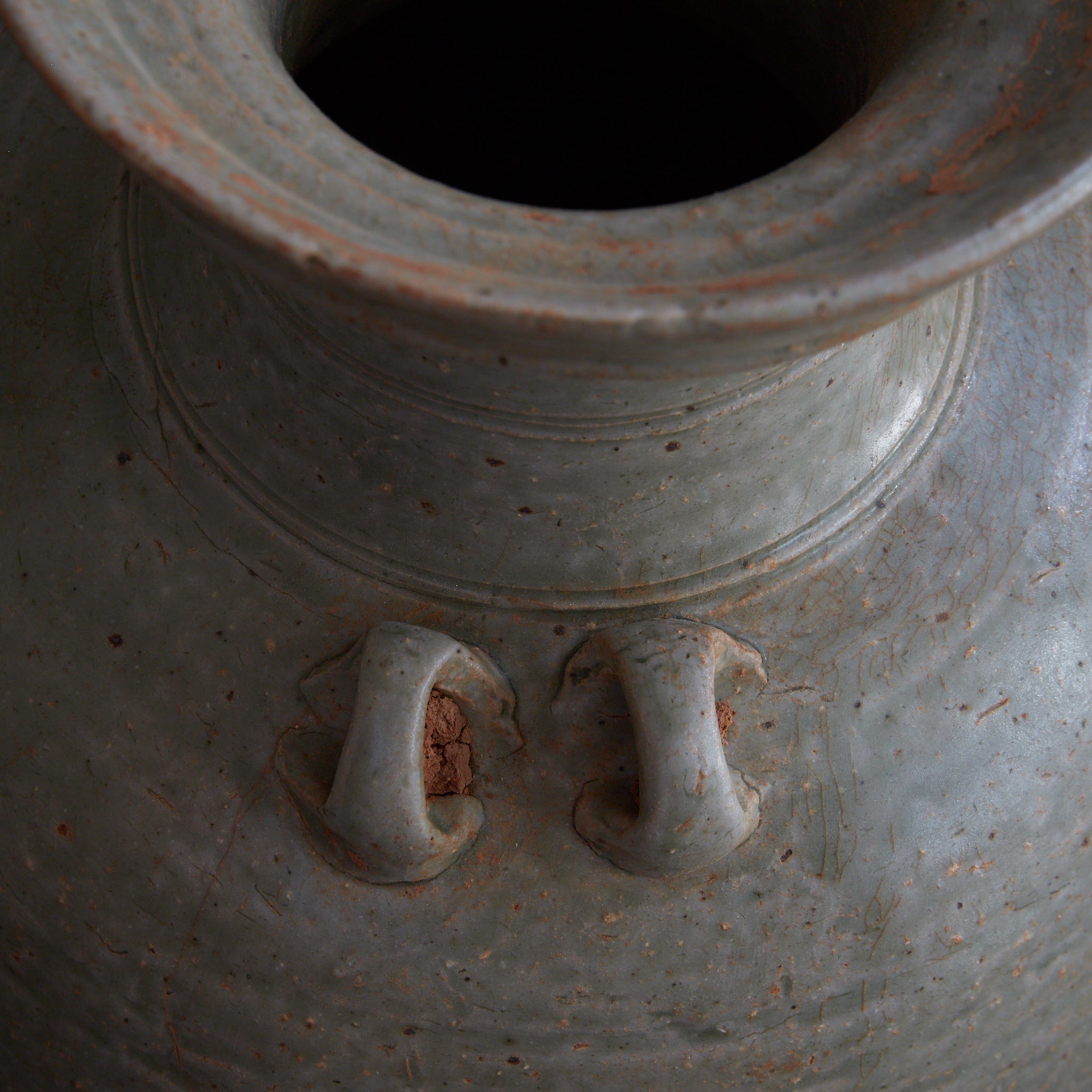 唐代 越州窯 青磁双耳盤口大瓶（618–907CE）｜詳細画像29