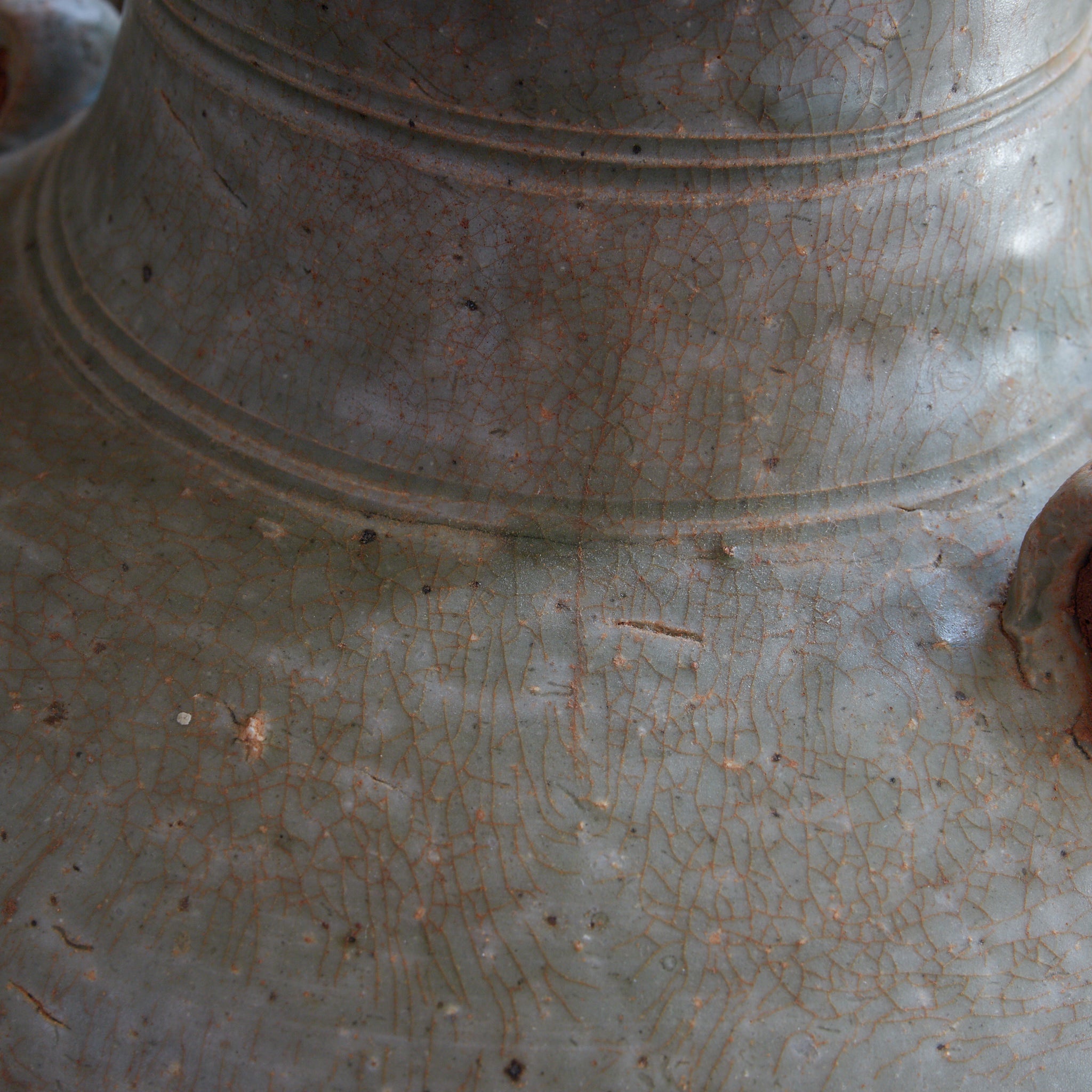 唐代 越州窯 青磁双耳盤口大瓶（618–907CE）｜詳細画像34