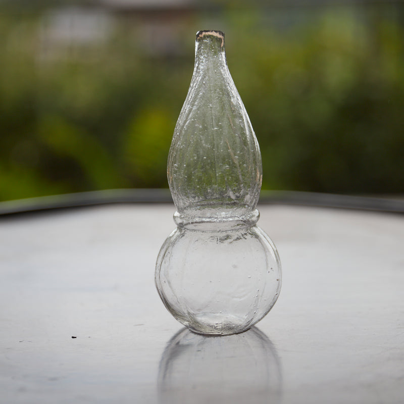 アンティーク ガラス ひょうたん型 瓶、徳利？明治～昭和 - 工芸品