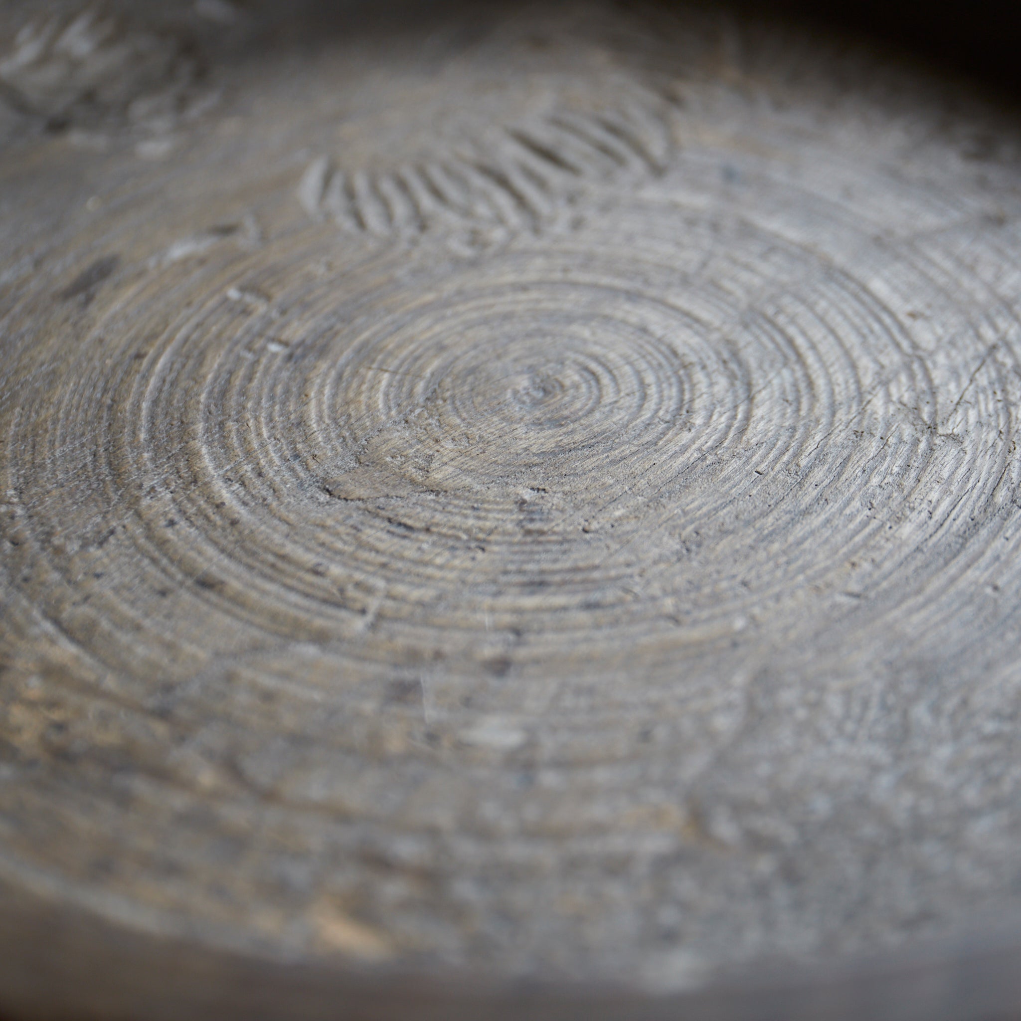 Solid wood hollowed-out tray Edo period/1603-1867CE