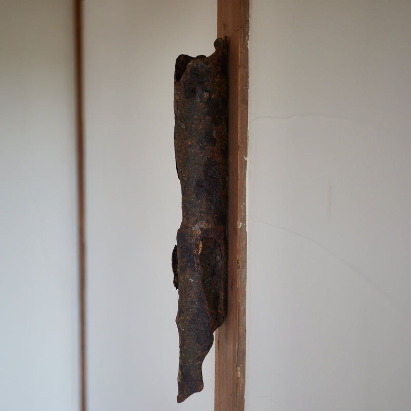 Decayed old iron wall hanging