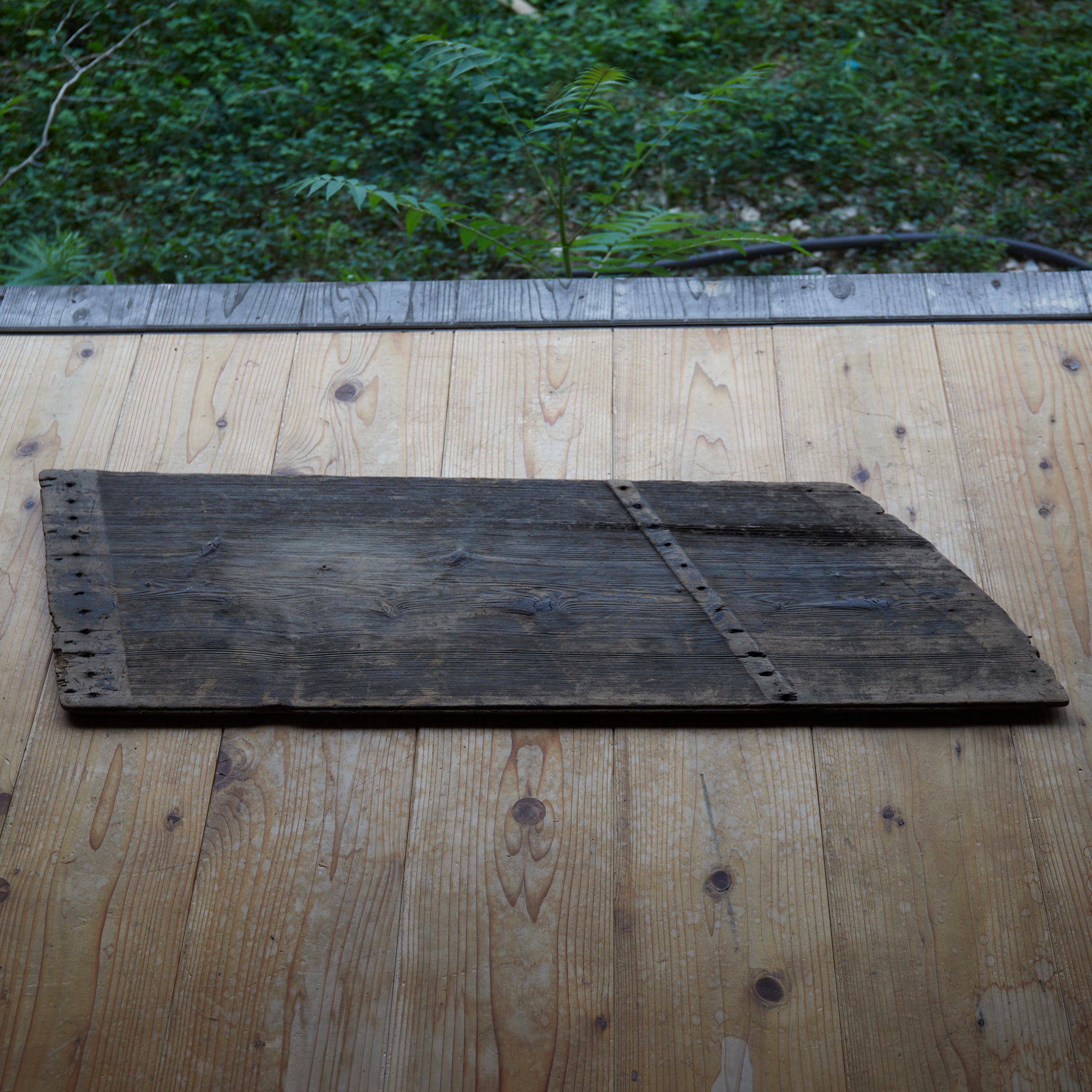 old wood well-dried boat board senchadai/flower stand edo period/1603-1867CE