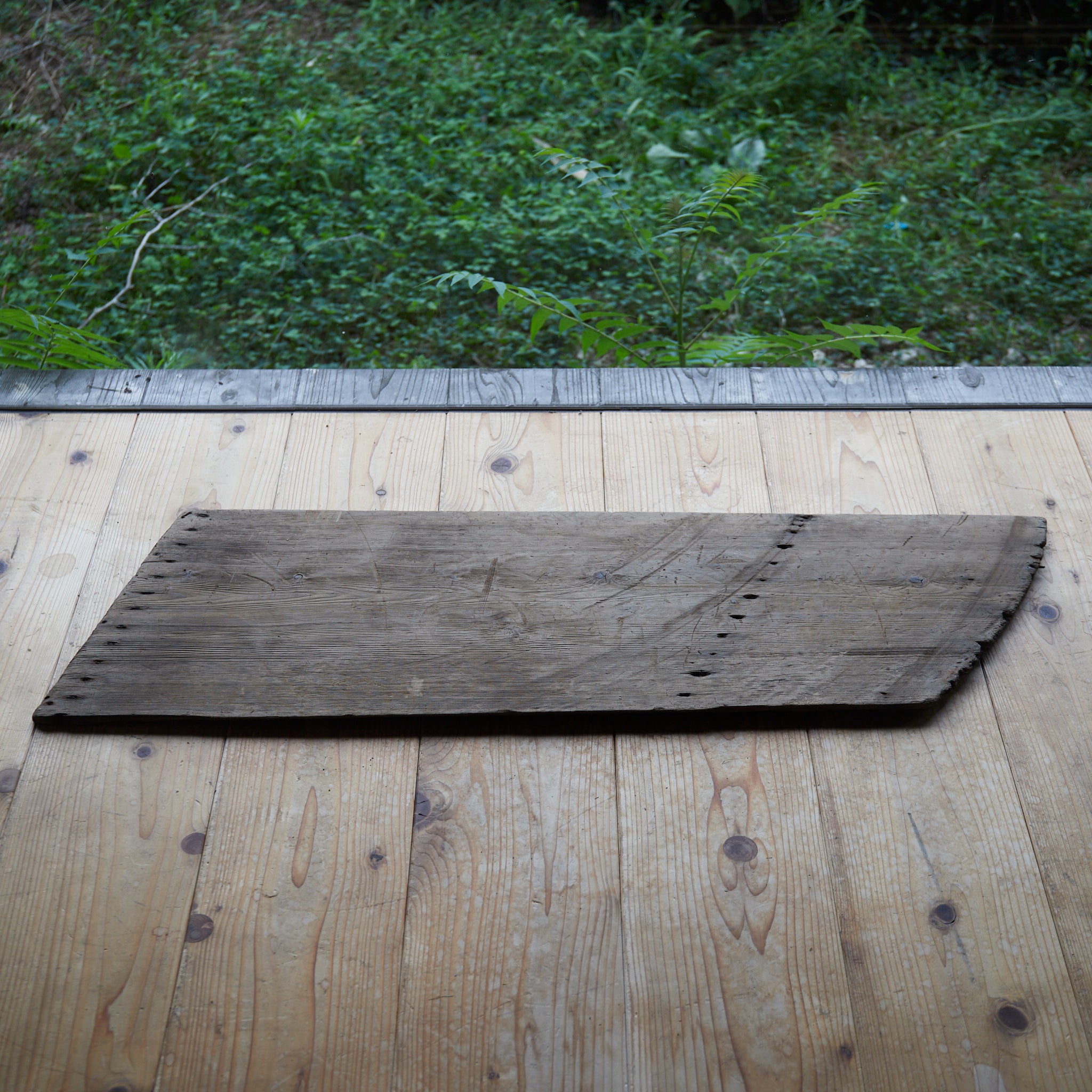 old wood well-dried boat board senchadai/flower stand edo period/1603-1867CE