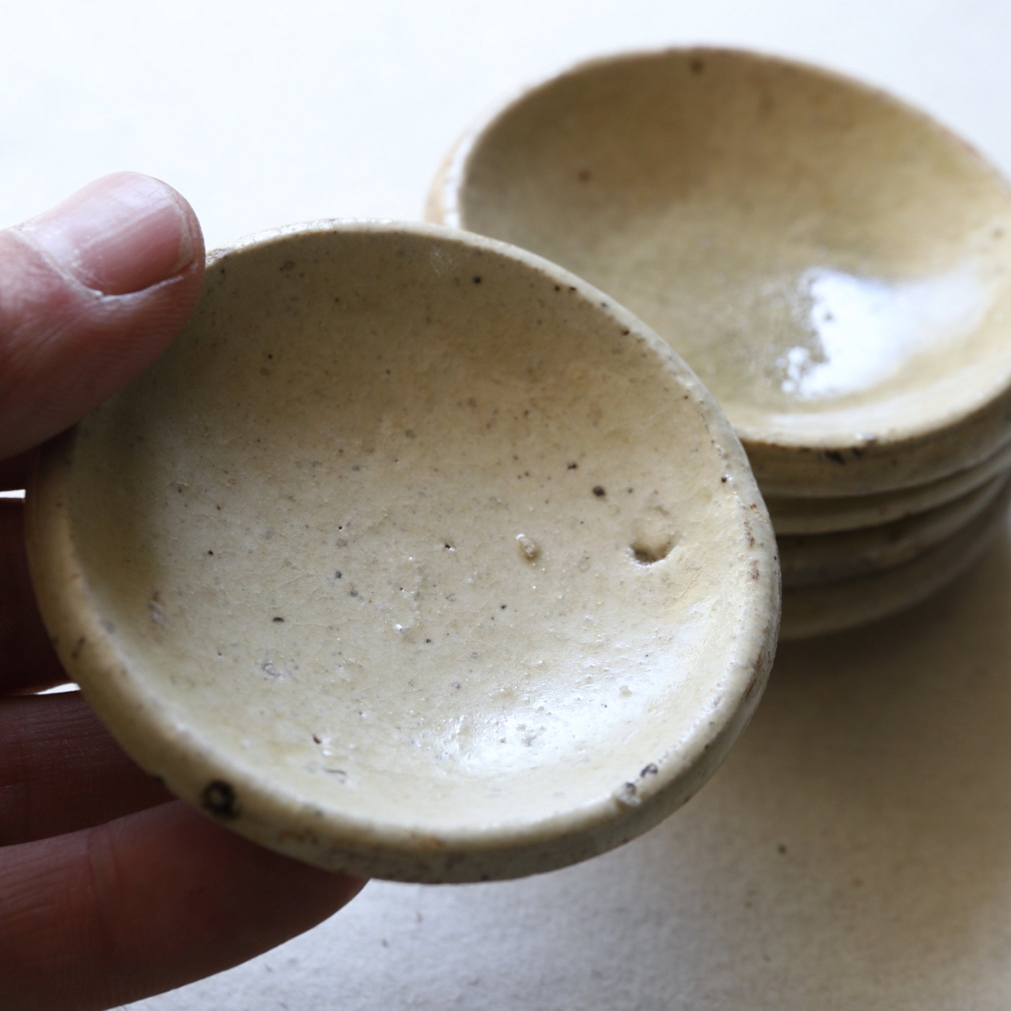 瀬戸焼 豆皿 麦藁手 麦わら 古瀬戸 やきもの 和食器 小皿 豆ざら