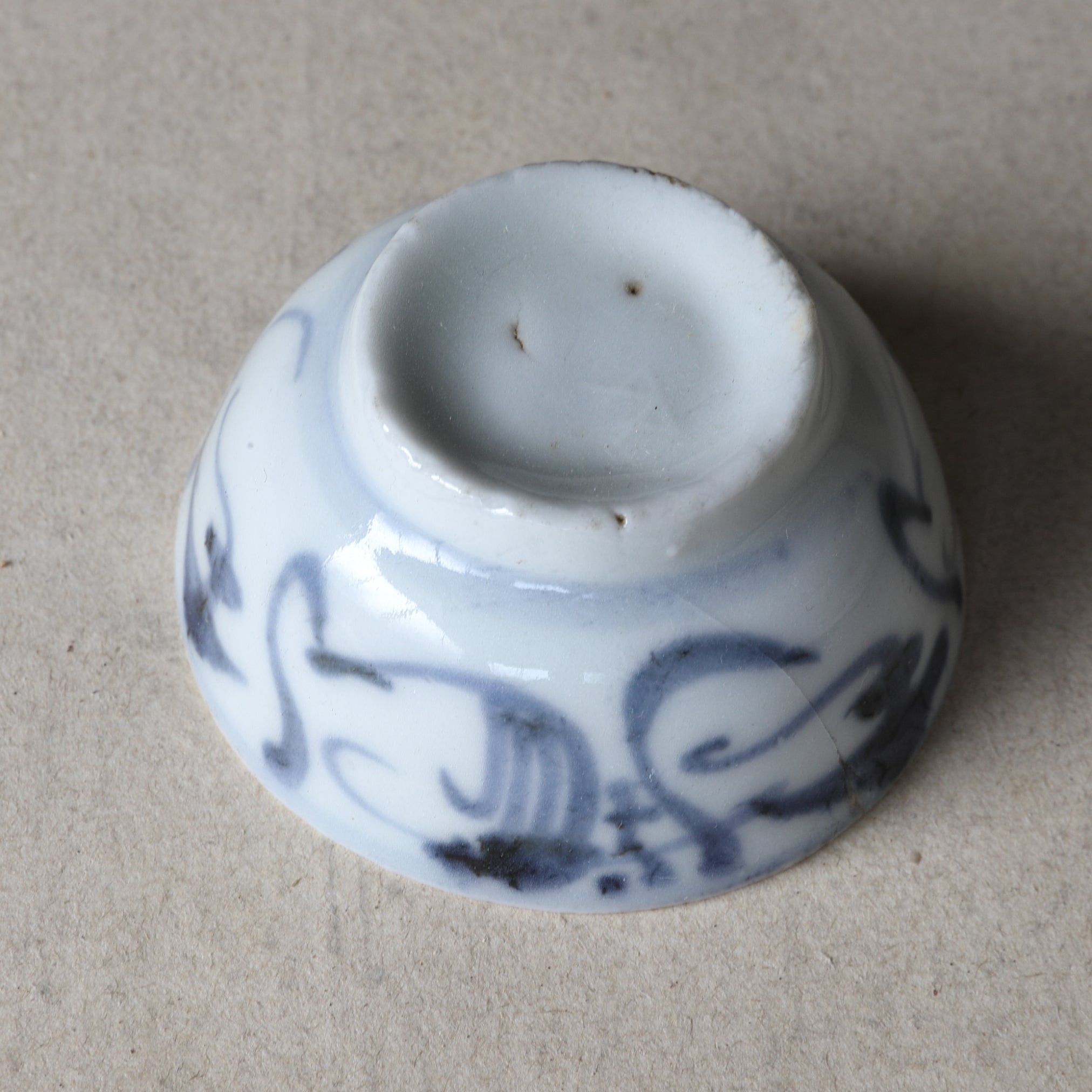 SENCHA-TEESCHALE, Ko-Sometsuke, mit grasmuster, 5er-set, Ming-Dynastie（1368–1644 n. Chr.）