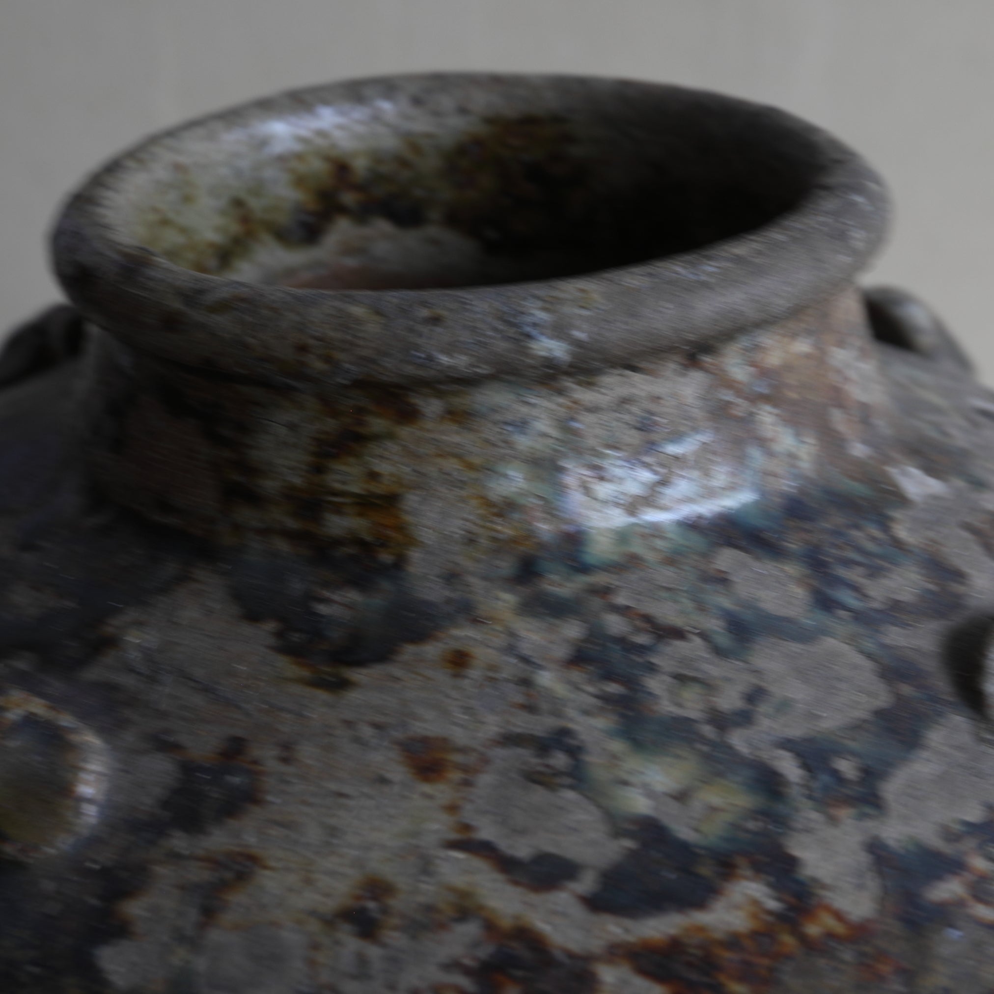 丹波焼 古丹波 六古窯 灰釉壺 四耳壺 - メルカリ