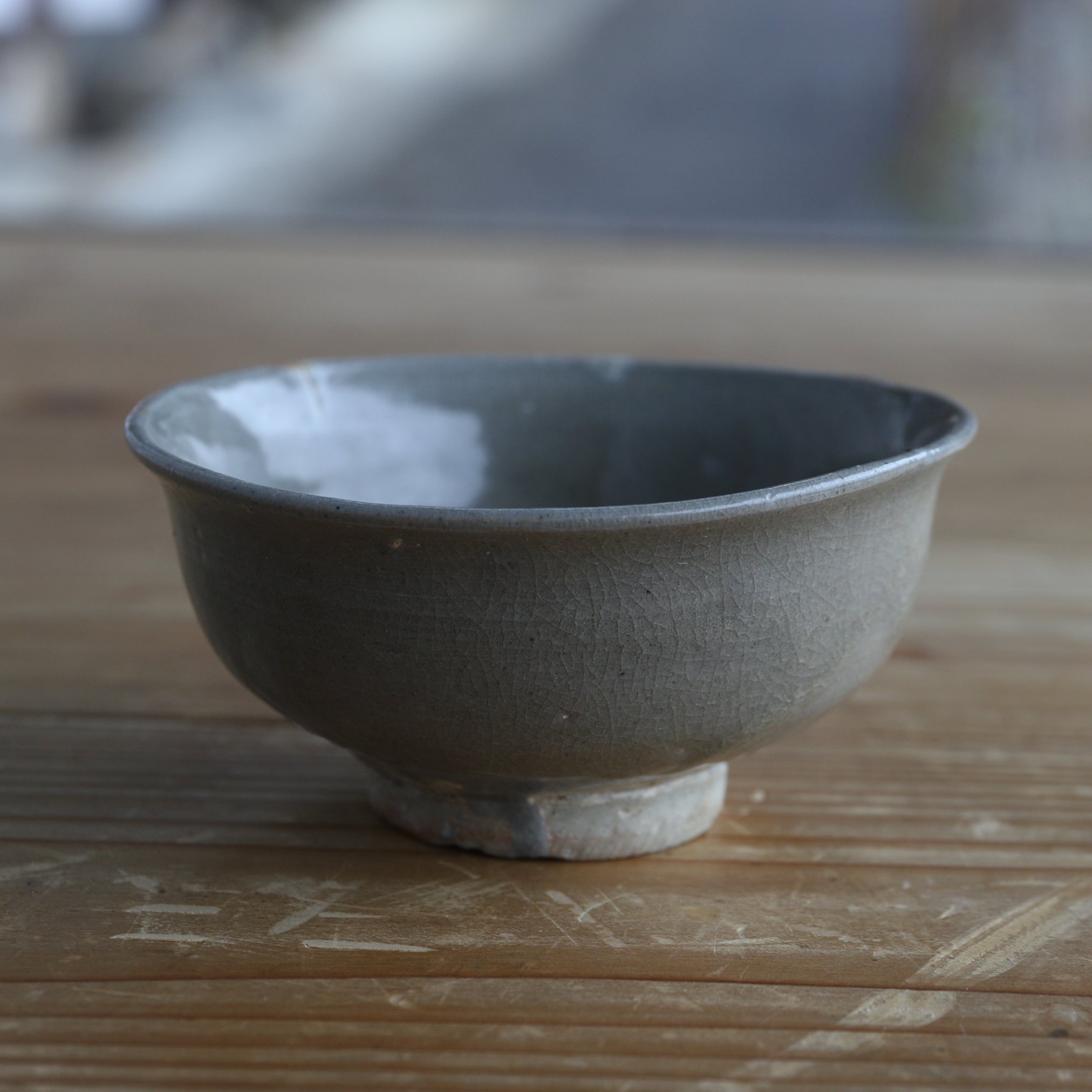 李朝・堅手茶碗（李朝時代）本物保証 - 李朝