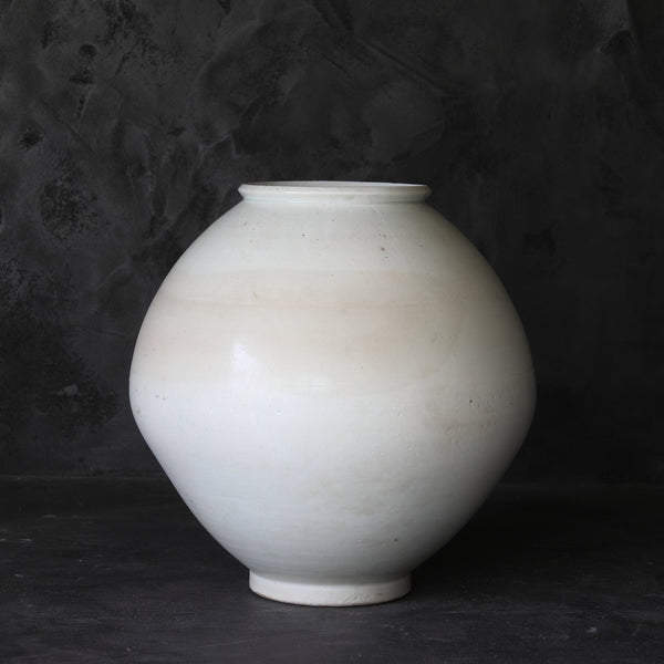 Korean Antique White Porcelain Full Moon Jar - lot2 / Joseon Dynasty