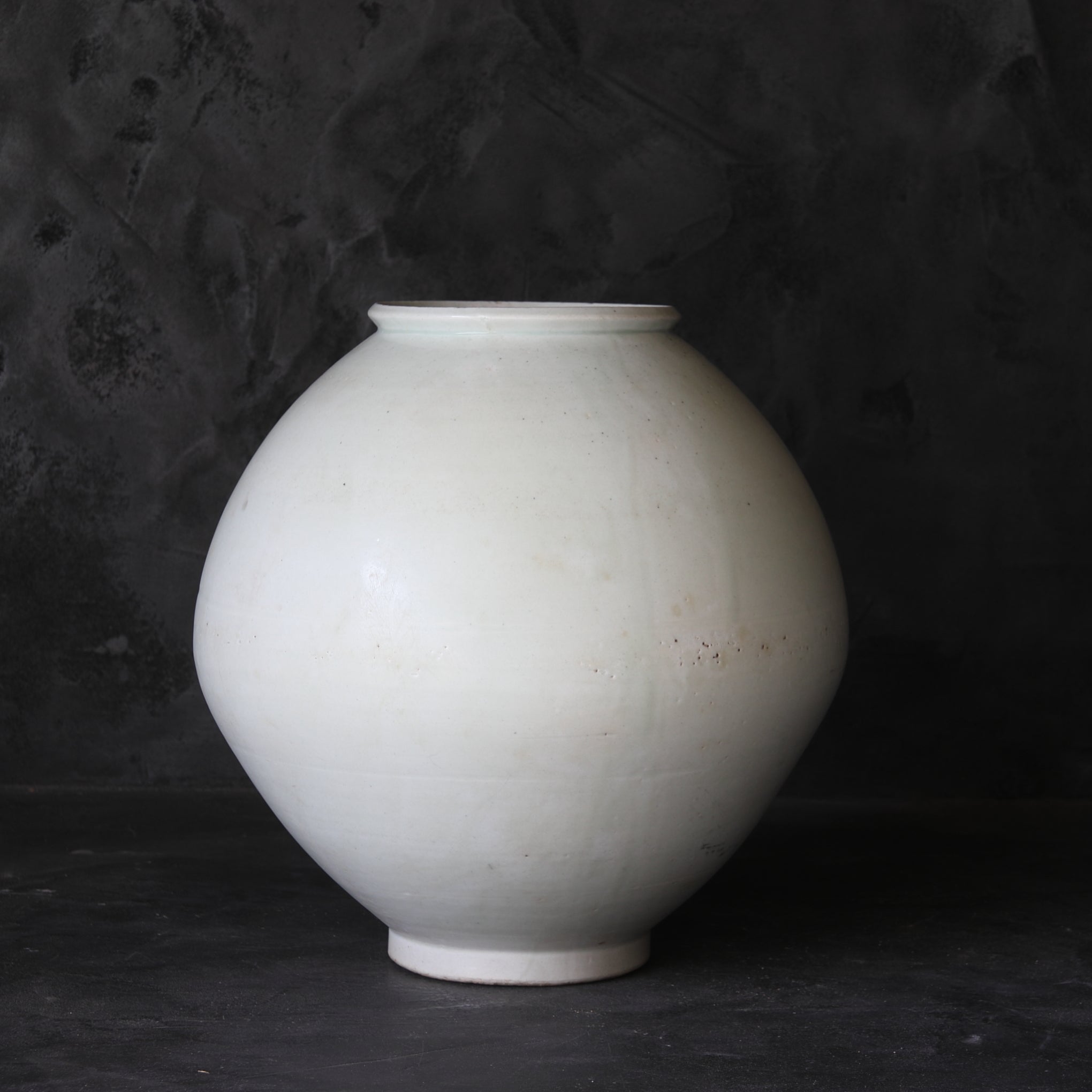 Korean Antique White Porcelain Full Moon Jar - lot2 / Joseon Dynasty