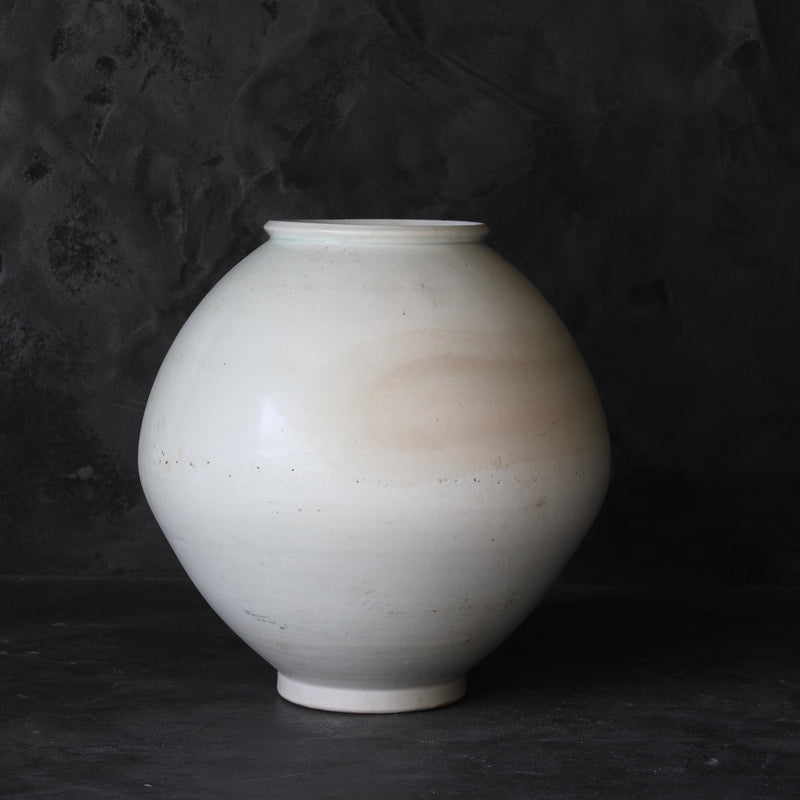 Korean Antique White Porcelain Full Moon Jar - lot2 / Joseon Dynasty