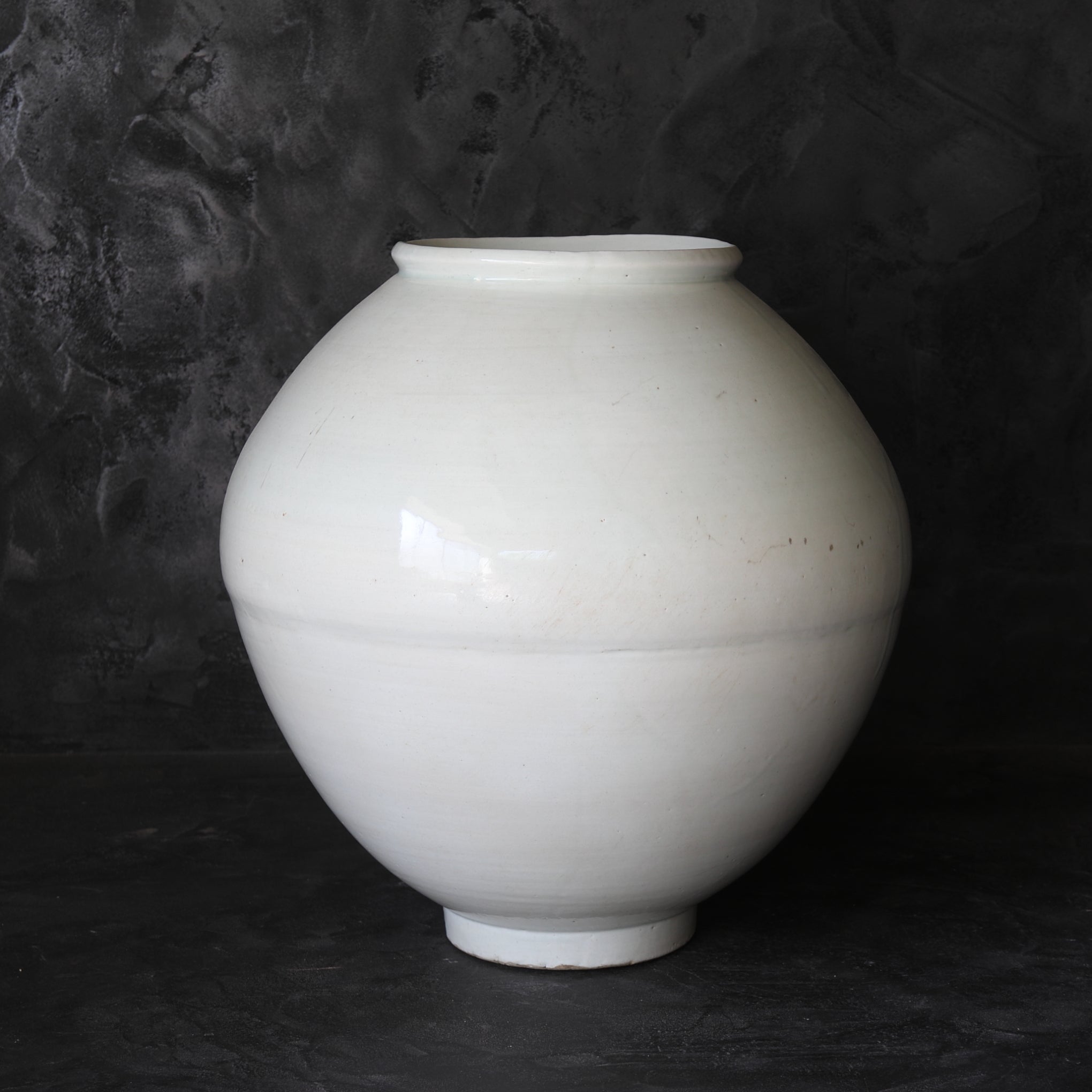 Korean Antique White Porcelain Full Moon Jar - lot3 / Joseon Dynasty