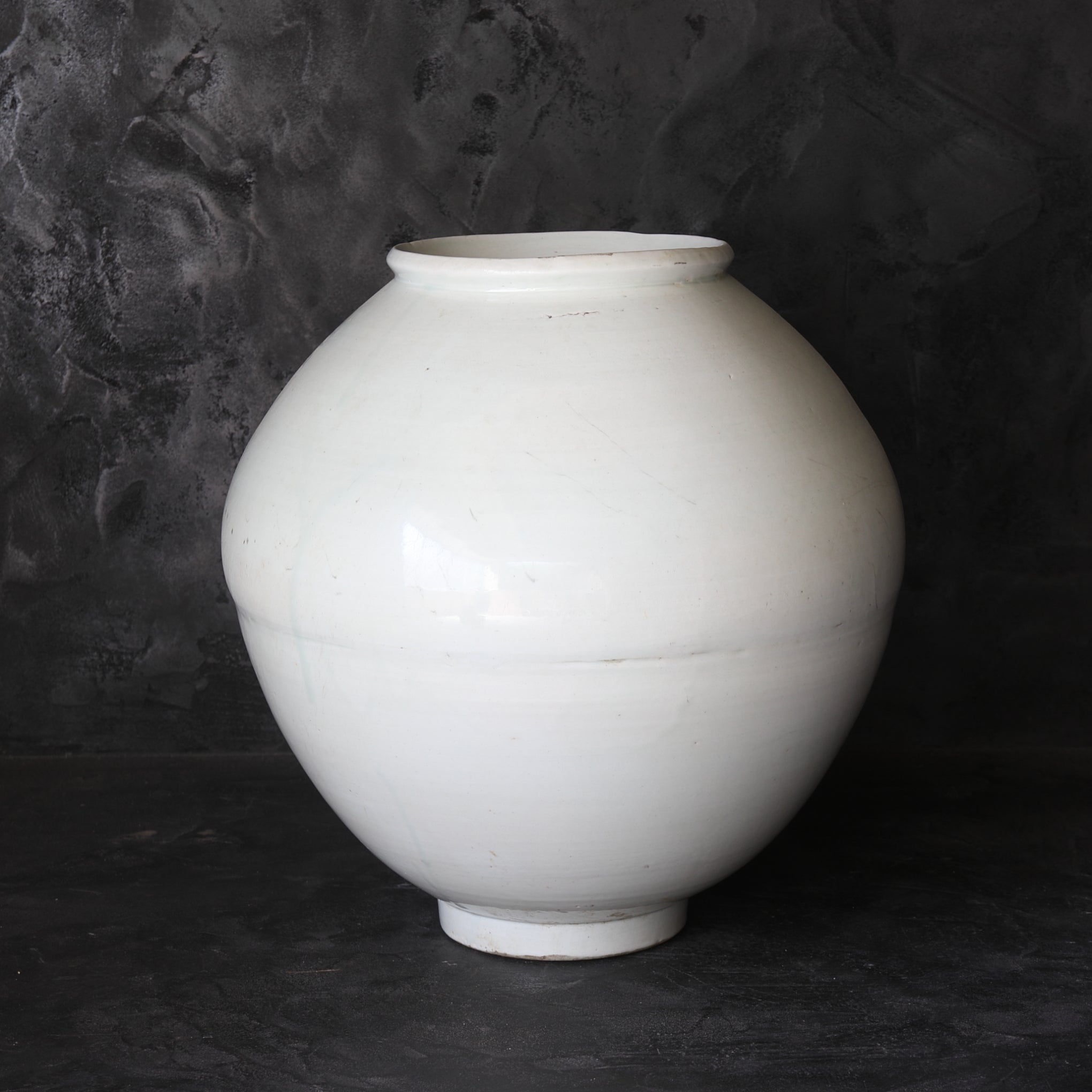 Korean Antique White Porcelain Full Moon Jar - lot3 / Joseon Dynasty