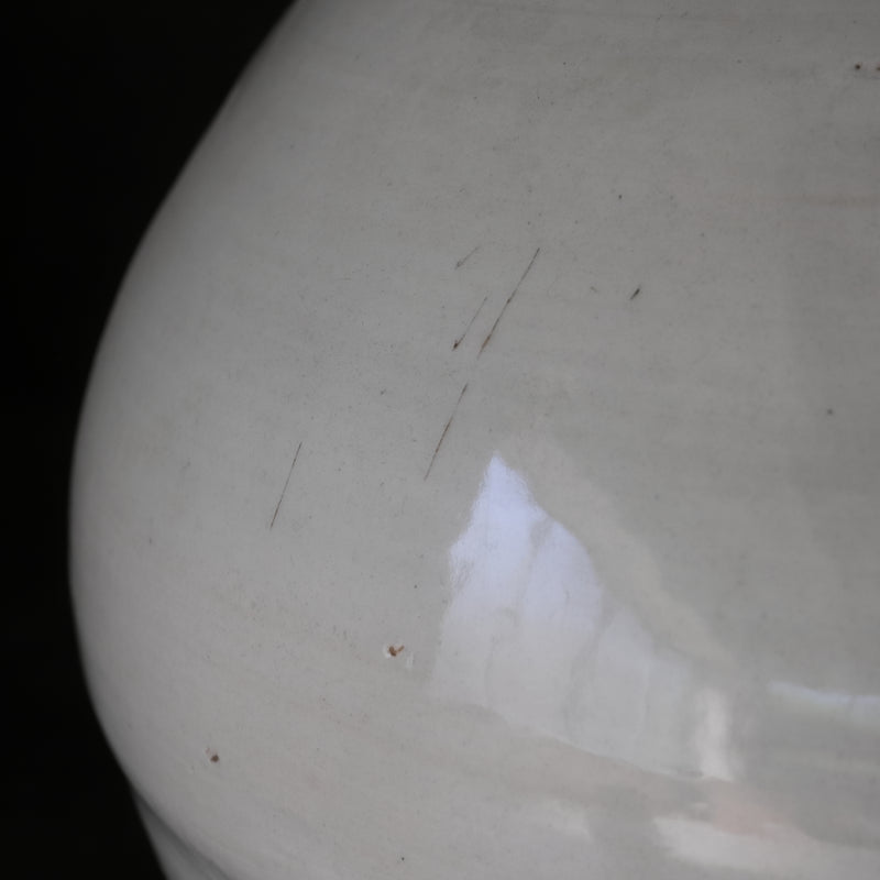 Korean Antique White Porcelain Full Moon Jar - lot3 / Joseon Dynasty