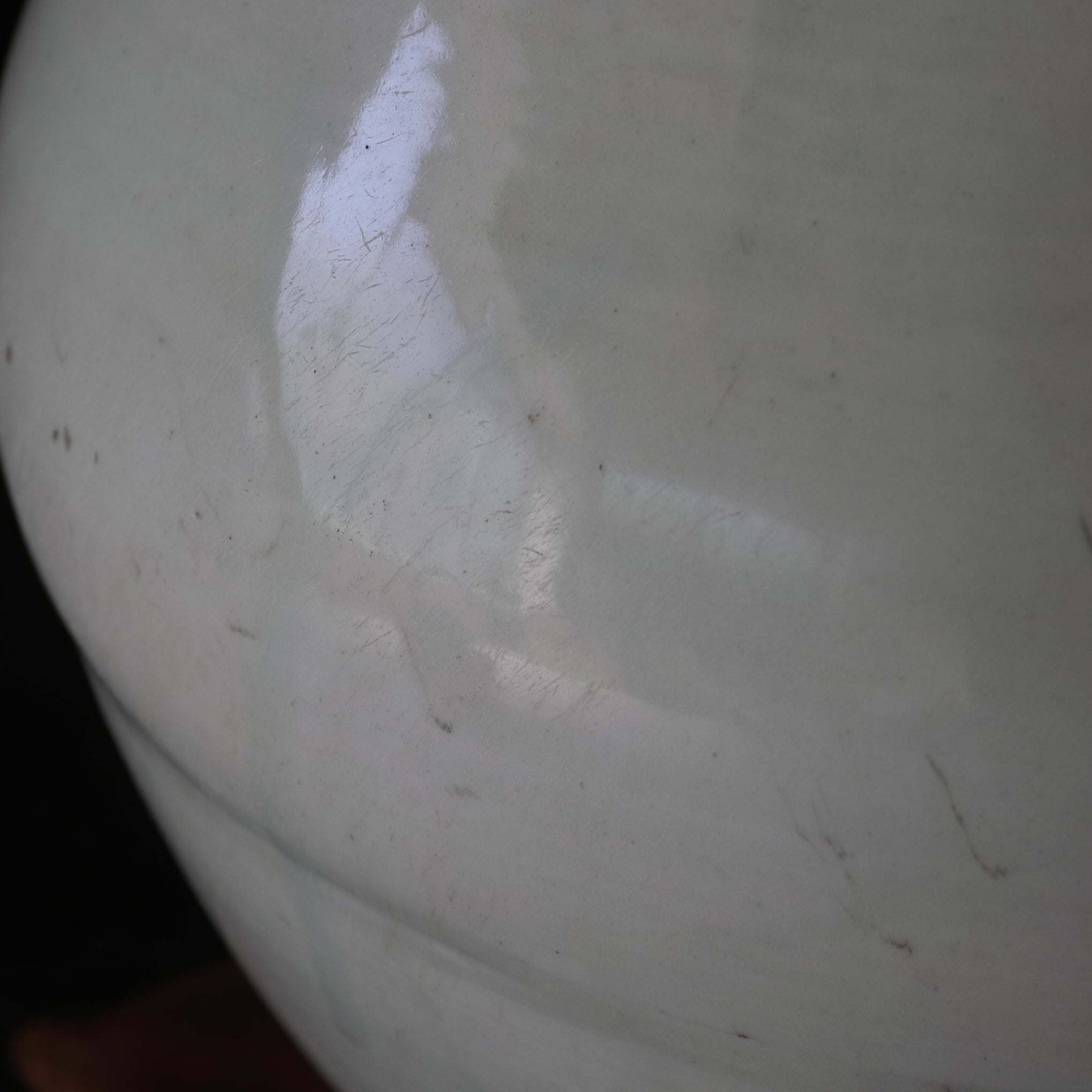 Korean Antique White Porcelain Full Moon Jar - lot3 / Joseon Dynasty