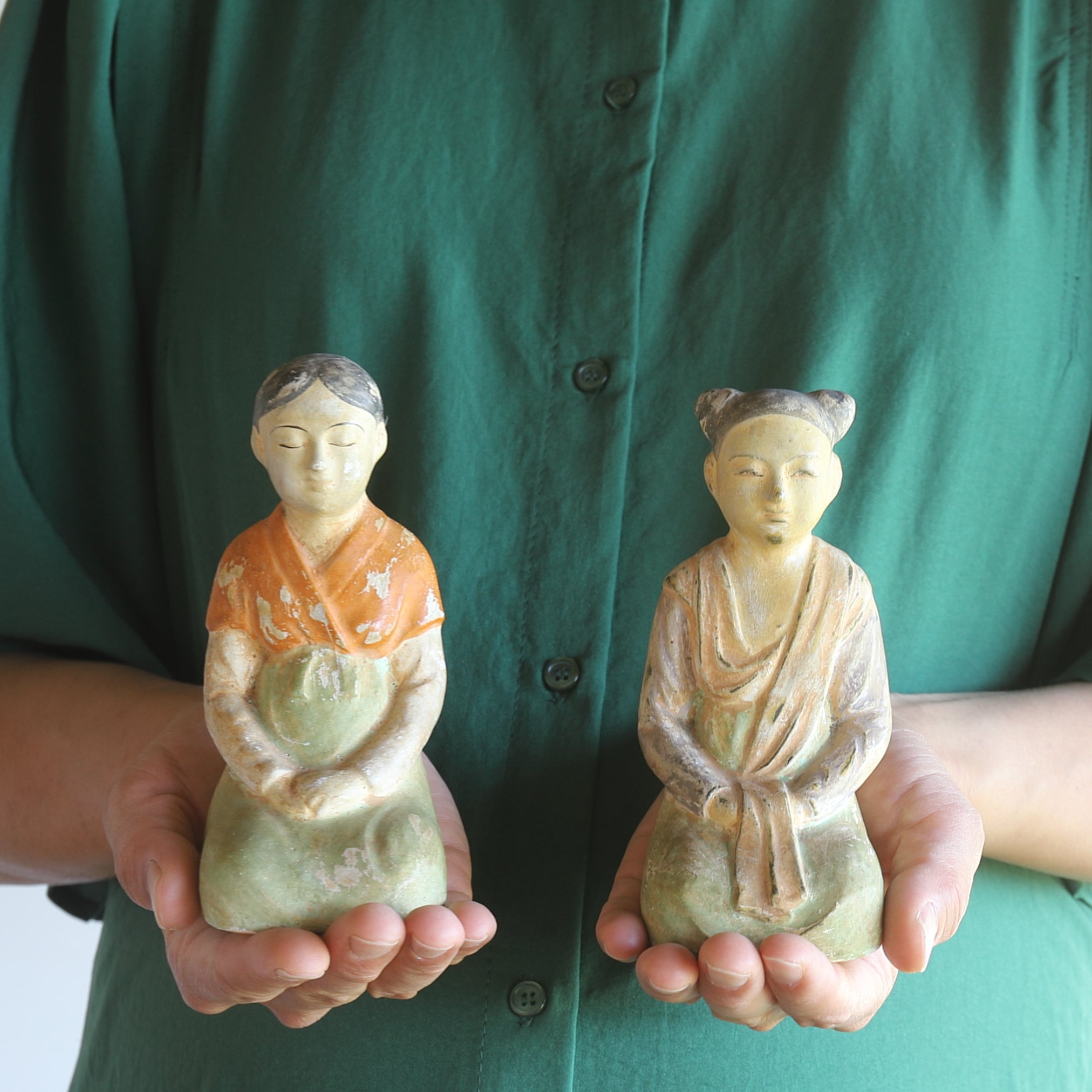 Joseon Dynasty, Pair of Female Portrait Figures (1392-1897 CE)