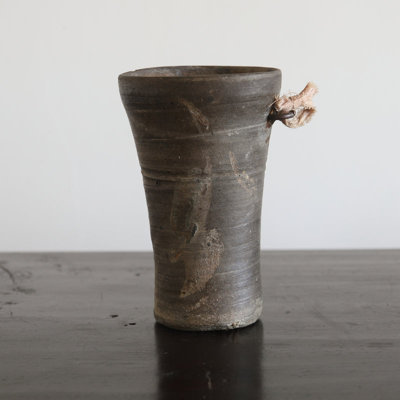 須恵器長頸瓶 7世紀 須恵器 花瓶 花入 花器 猿投 灰釉陶器 - 美術品