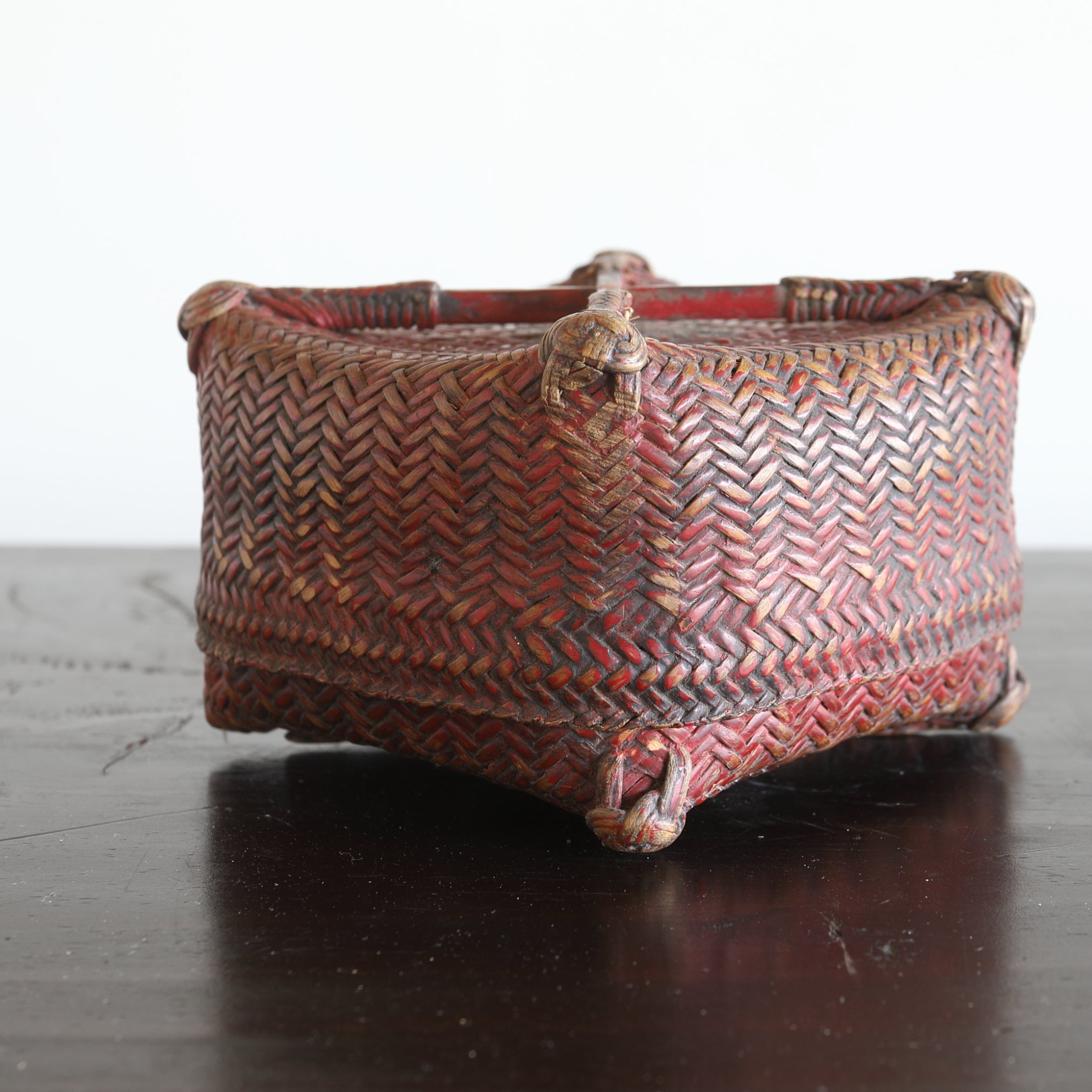 Ancient Bamboo-Woven Tea Box of Yao Ethnic Group, Teapot Box