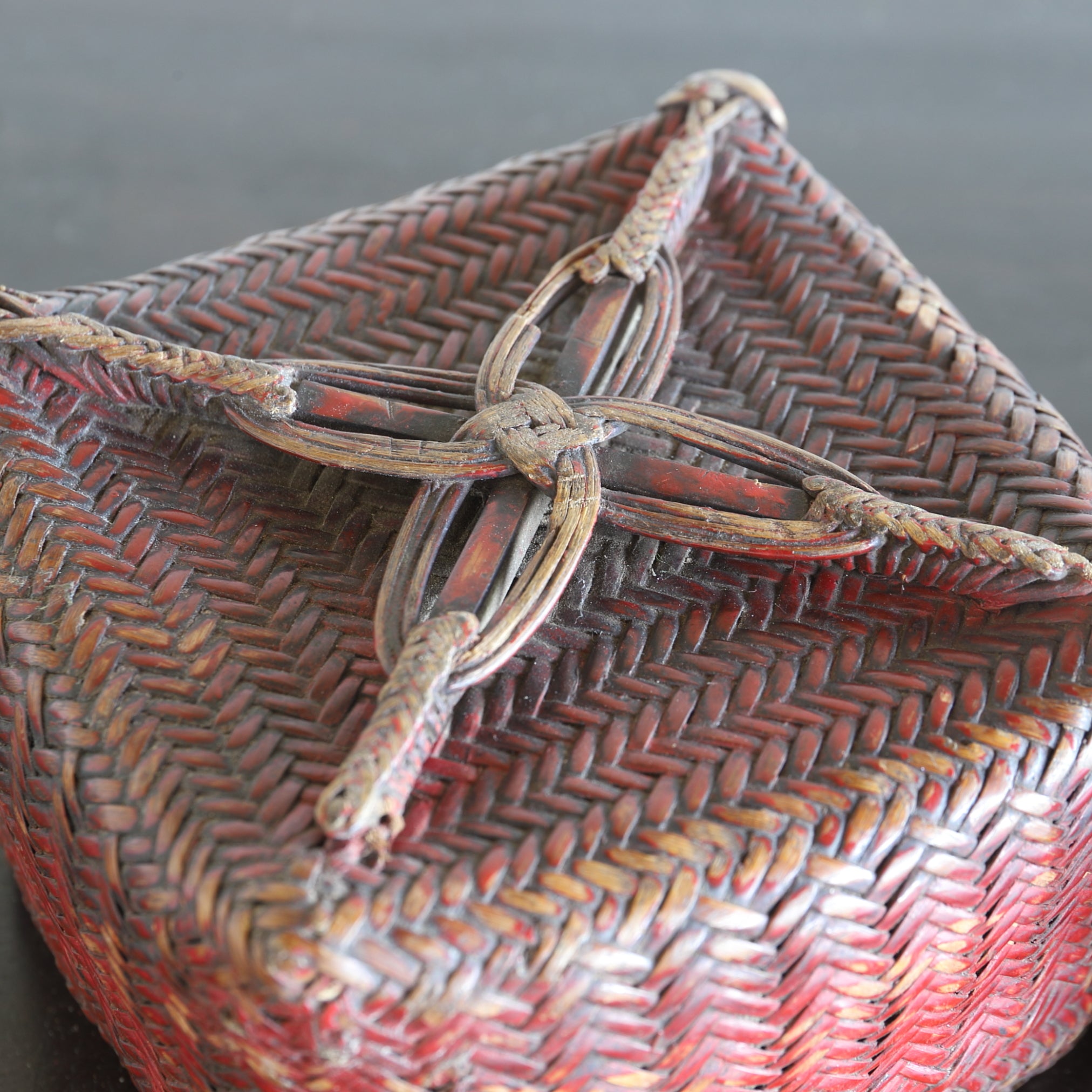 Ancient Bamboo-Woven Tea Box of Yao Ethnic Group, Teapot Box