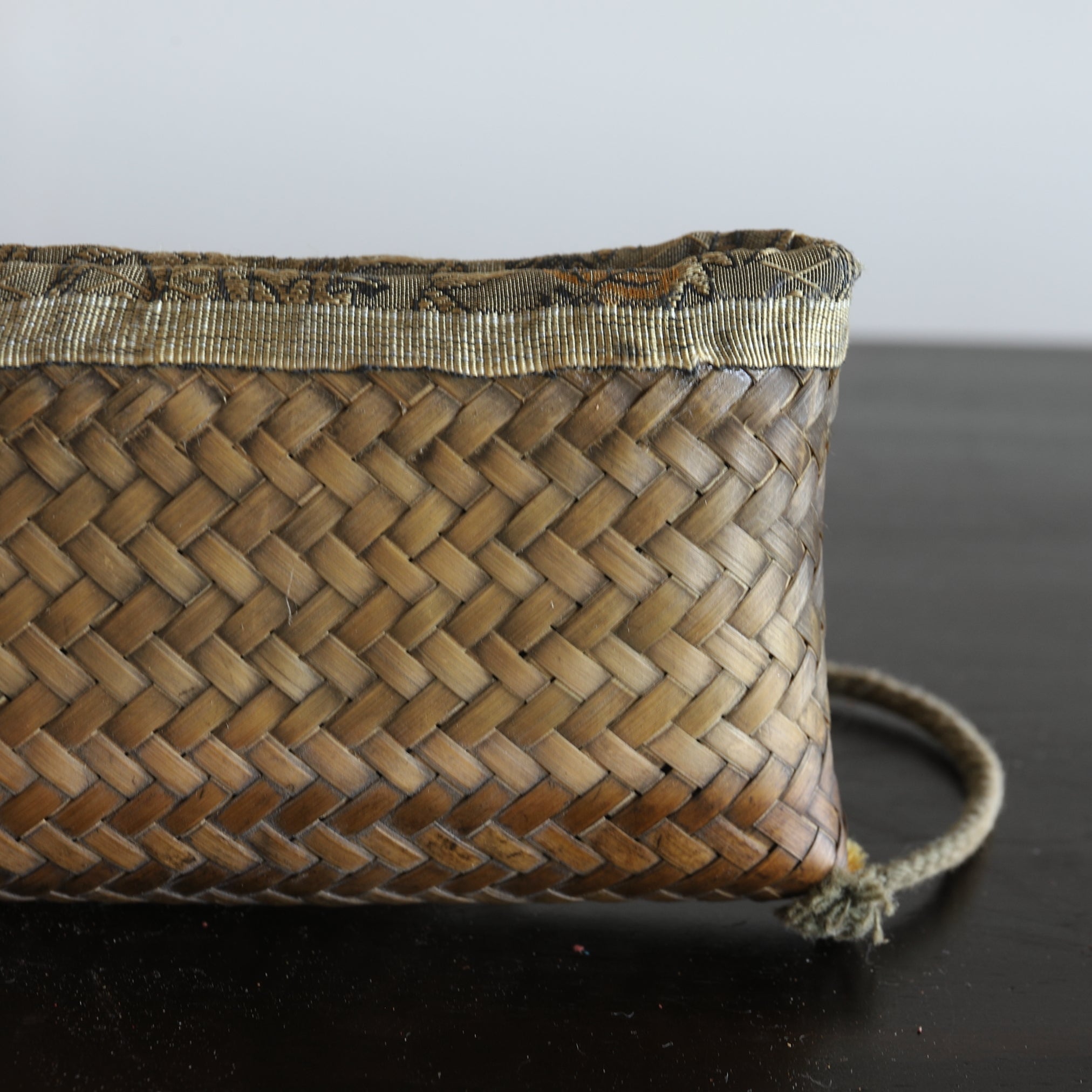 Antique Woven Lid Container, Edo-Meiji Period (1603-1912 CE)