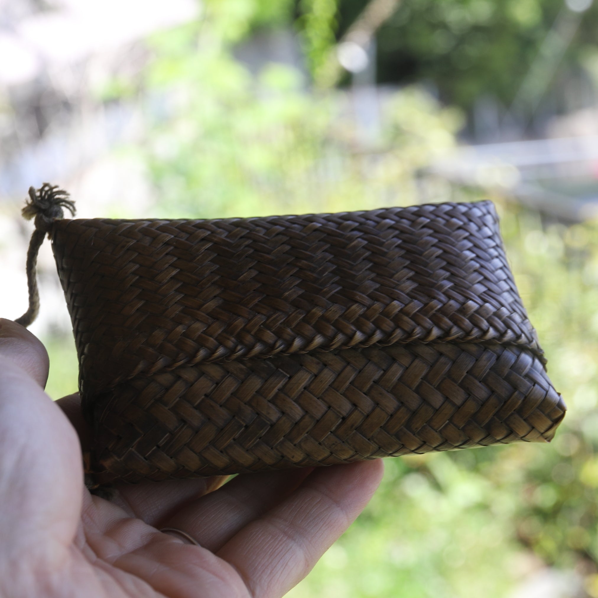 Antique Woven Lid Container, Edo-Meiji Period (1603-1912 CE)