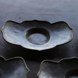 Antique Tin and Copper-edged Wheel Flower-shaped Tea coasters, Wu Ke, Qing Dynasty (1616-1911 CE)