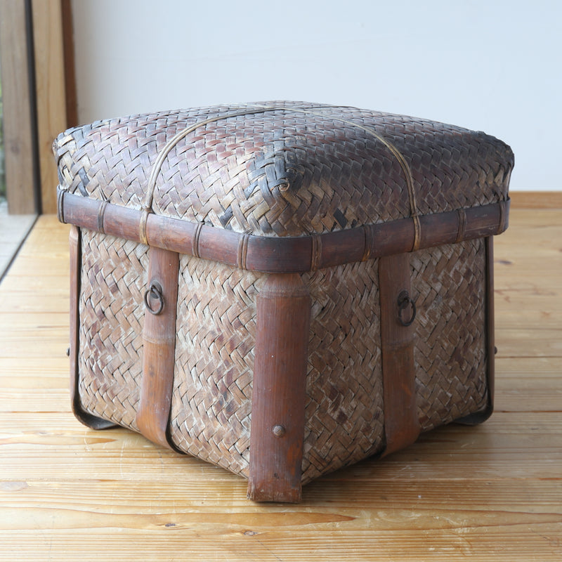 Large Bamboo Basket, Outdoor Tea Gathering Tea Box, Edo-Meiji Period (1603-1912 CE)