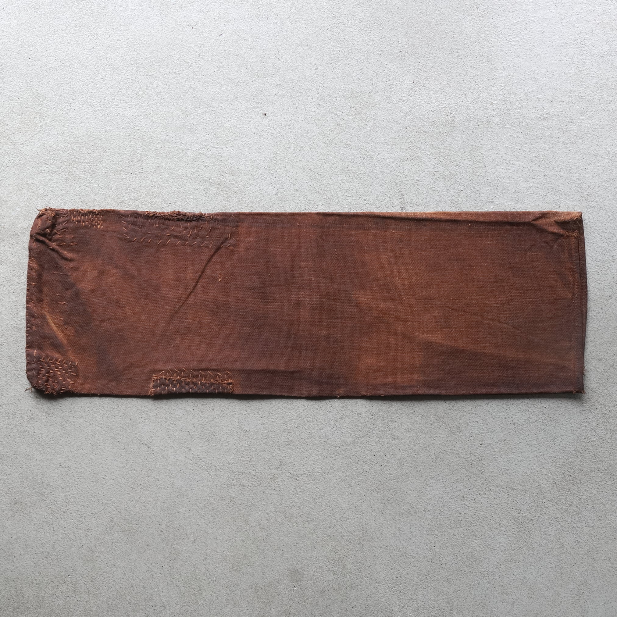 Travel Tea Cloth, Antique Persimmon Tannin-dyed 1, Meiji Period (1868-1912 CE)