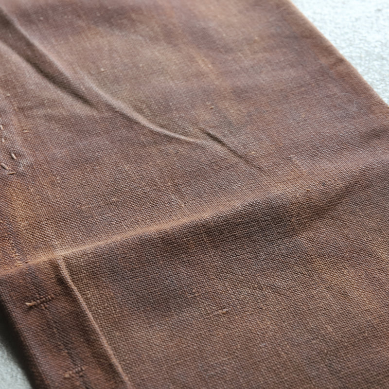 Travel Tea Cloth, Antique Persimmon Tannin-dyed 1, Meiji Period (1868-1912 CE)